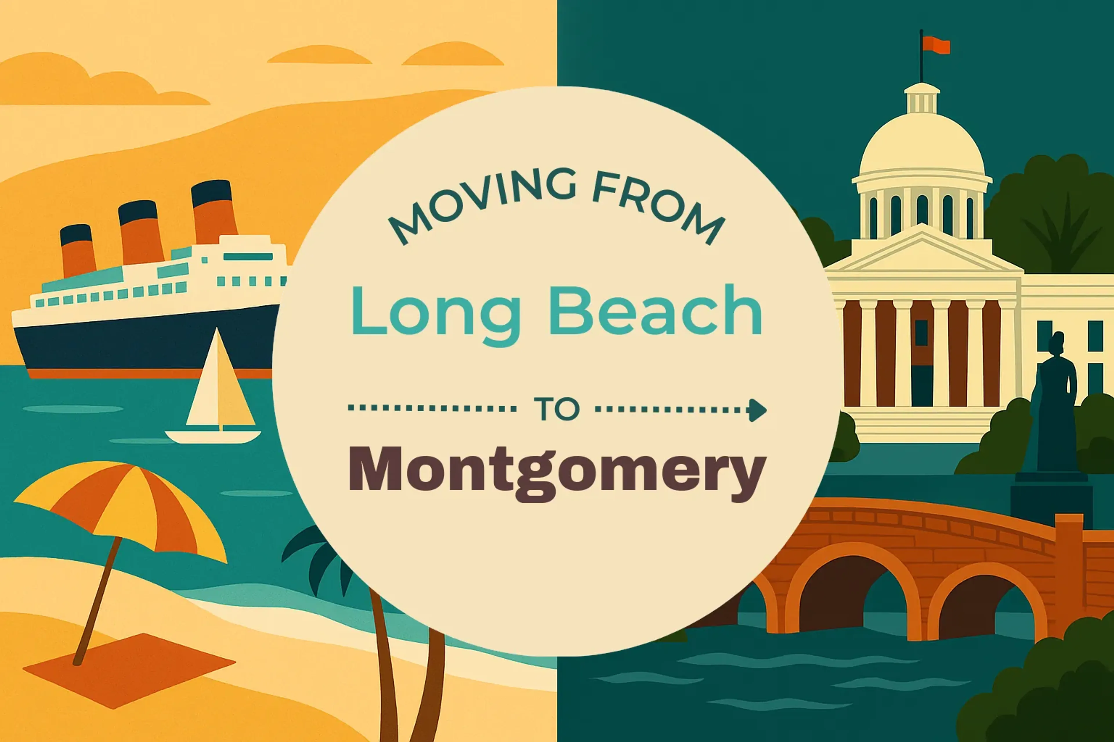 Side-by-side comparison of Long Beach to Montgomery moving companies