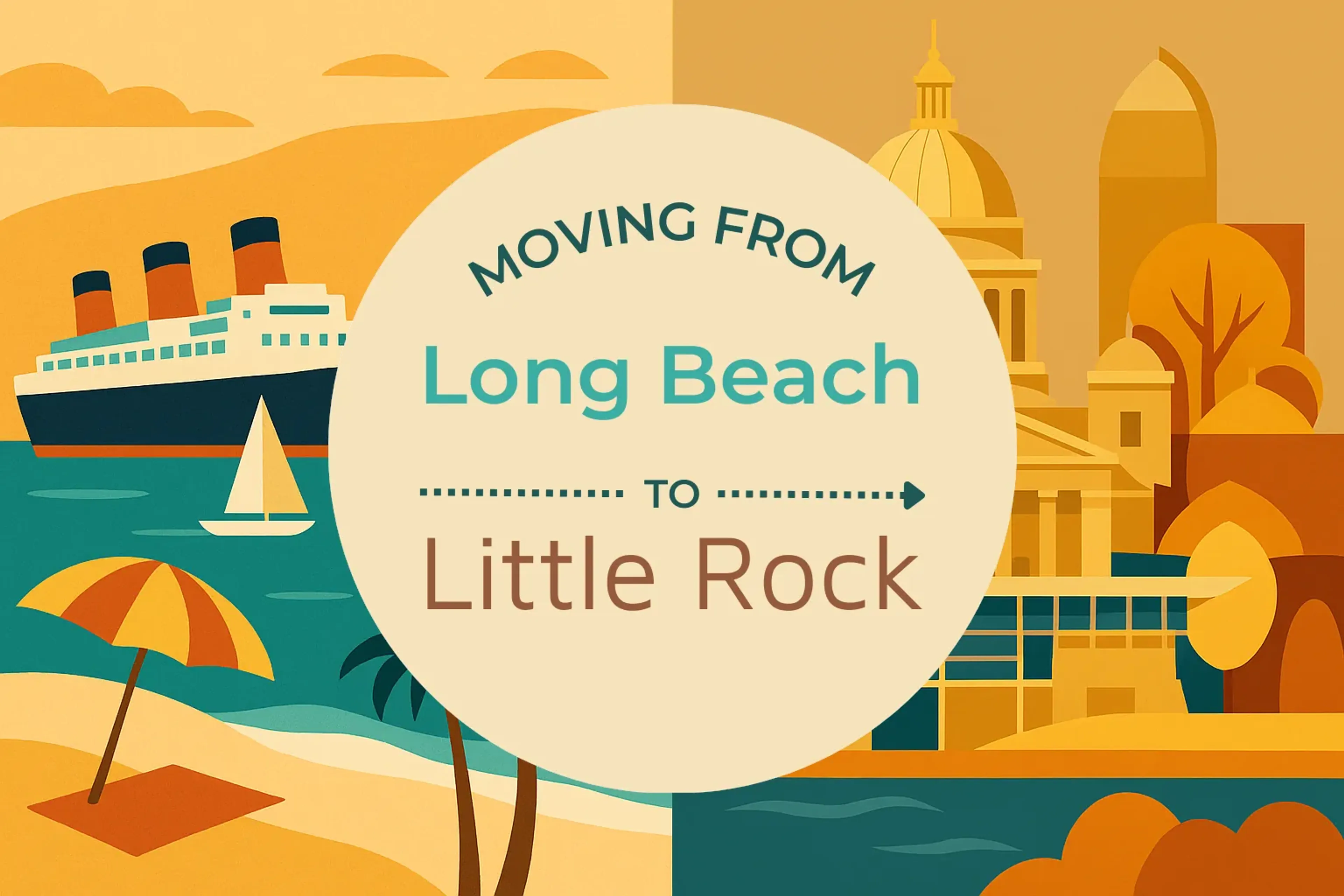 Side-by-side comparison of Long Beach to Little Rock moving companies