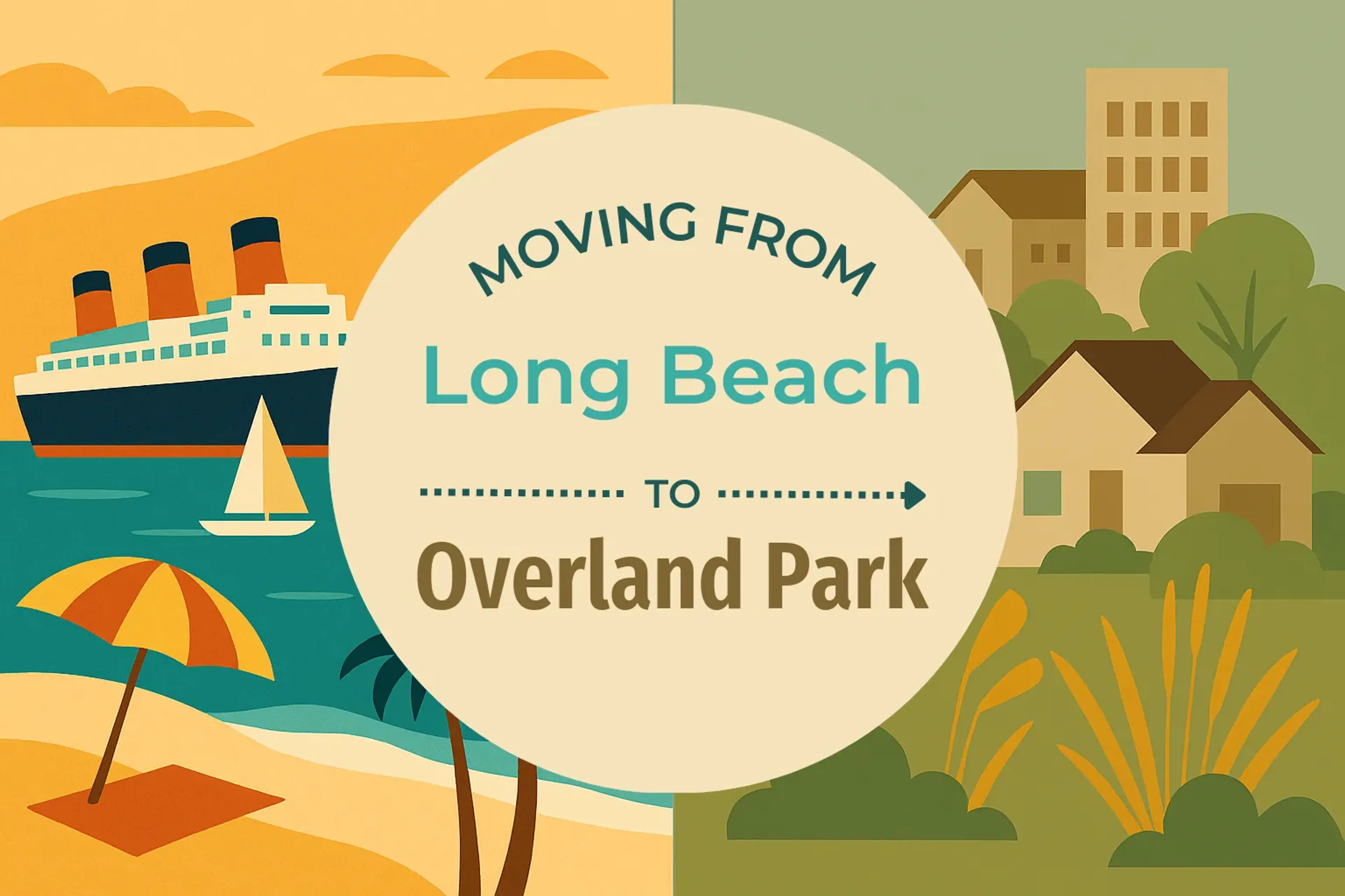 Side-by-side comparison of Long Beach to Overland Park moving companies