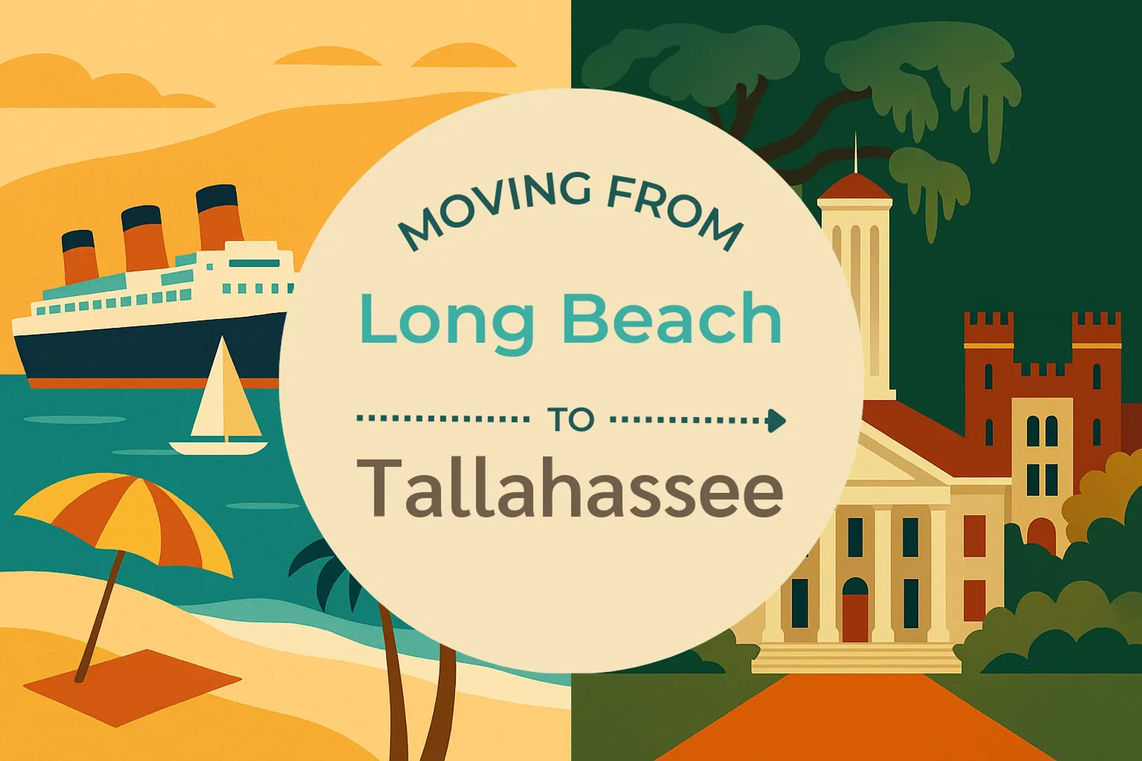 Side-by-side comparison of Long Beach to Tallahassee moving companies