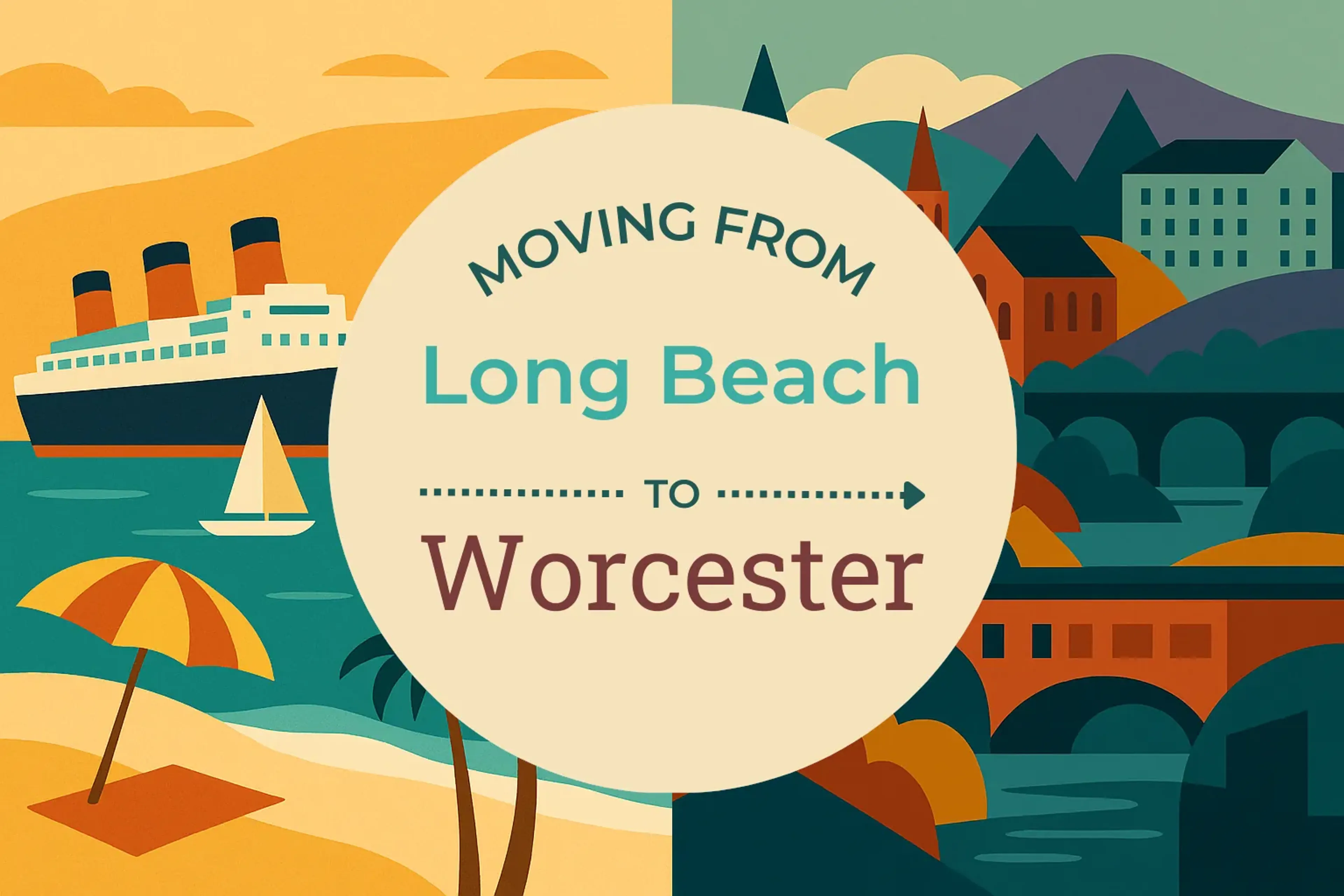 Side-by-side comparison of Long Beach to Worcester moving companies