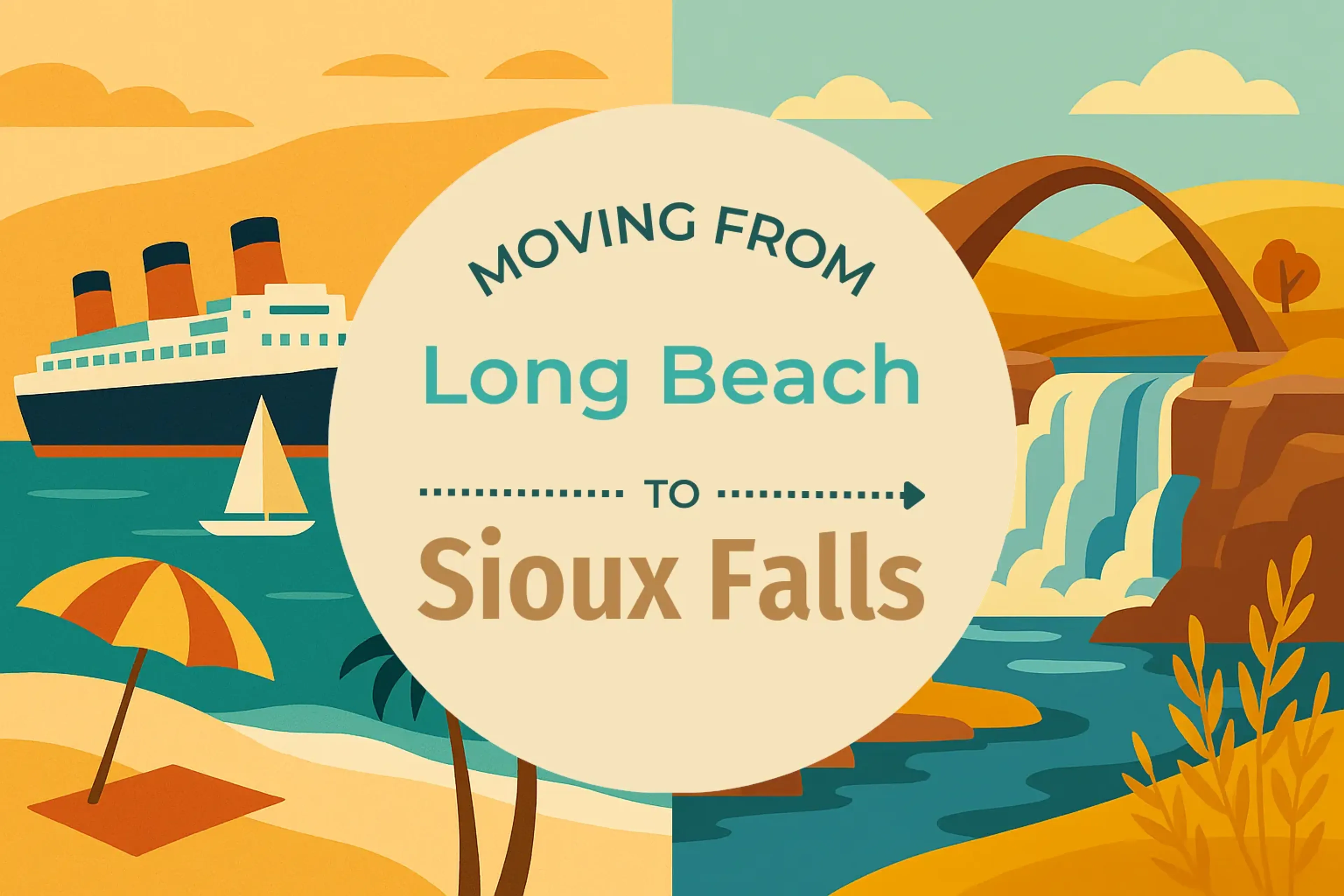 Side-by-side comparison of Long Beach to Sioux Falls moving companies