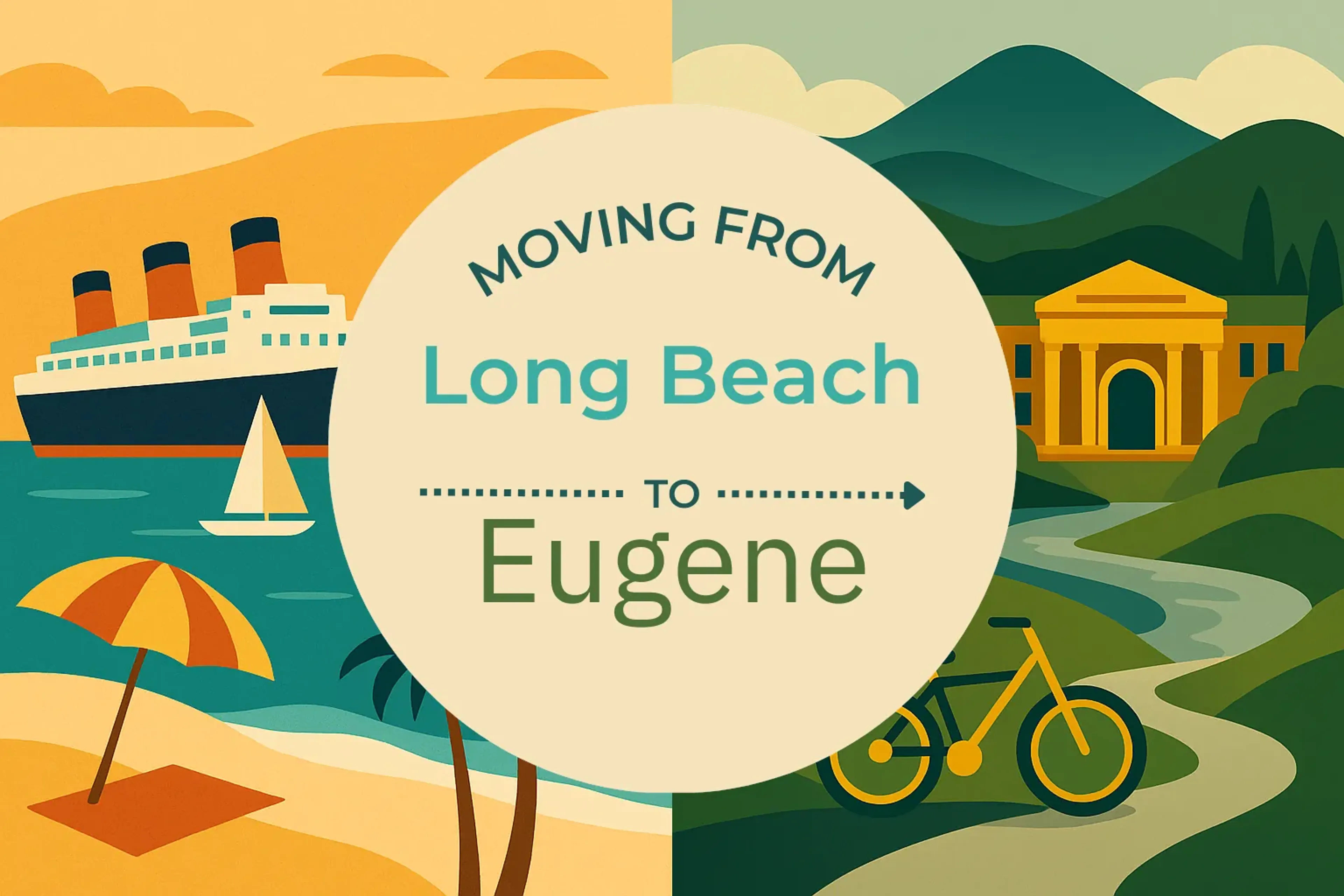 Side-by-side comparison of Long Beach to Eugene moving companies