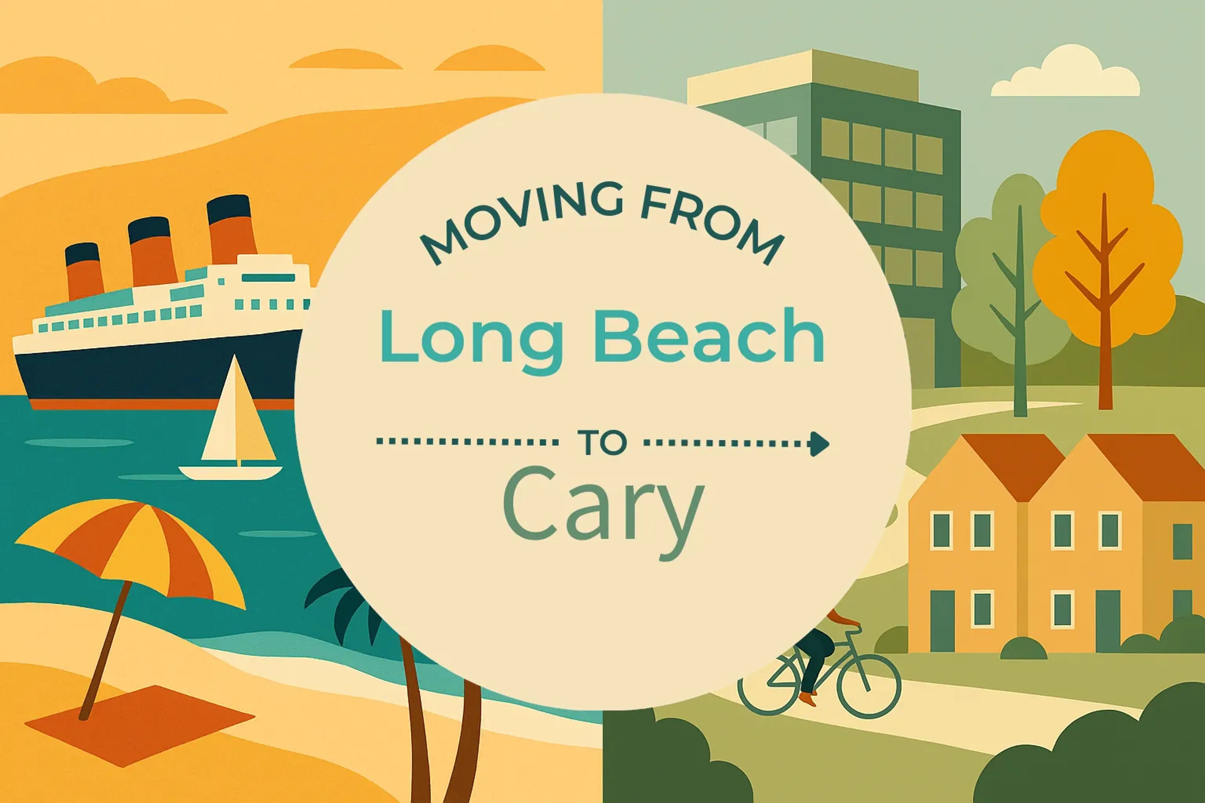 Side-by-side comparison of Long Beach to Cary moving companies