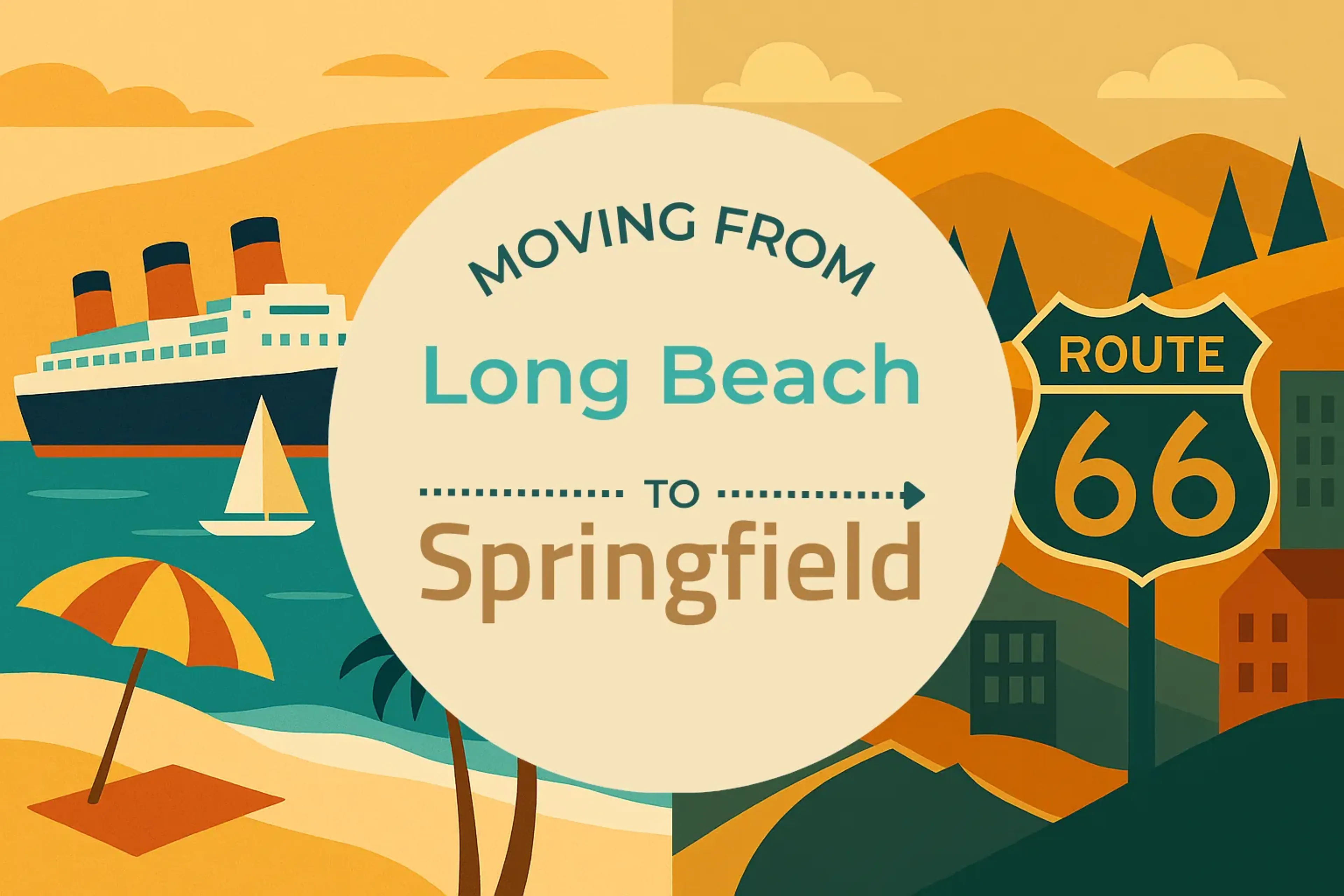 Side-by-side comparison of Long Beach to Springfield moving companies