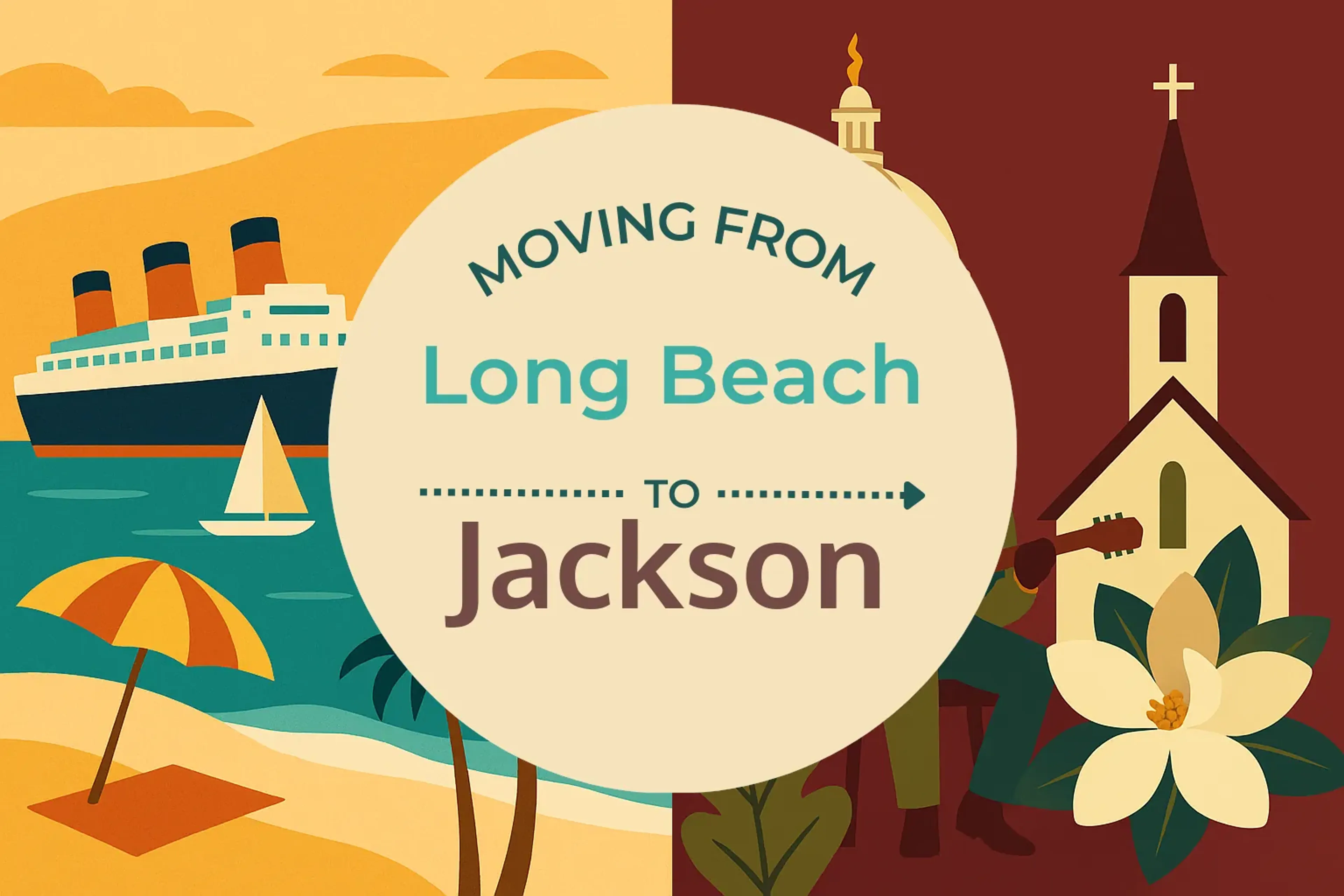 Side-by-side comparison of Long Beach to Jackson moving companies