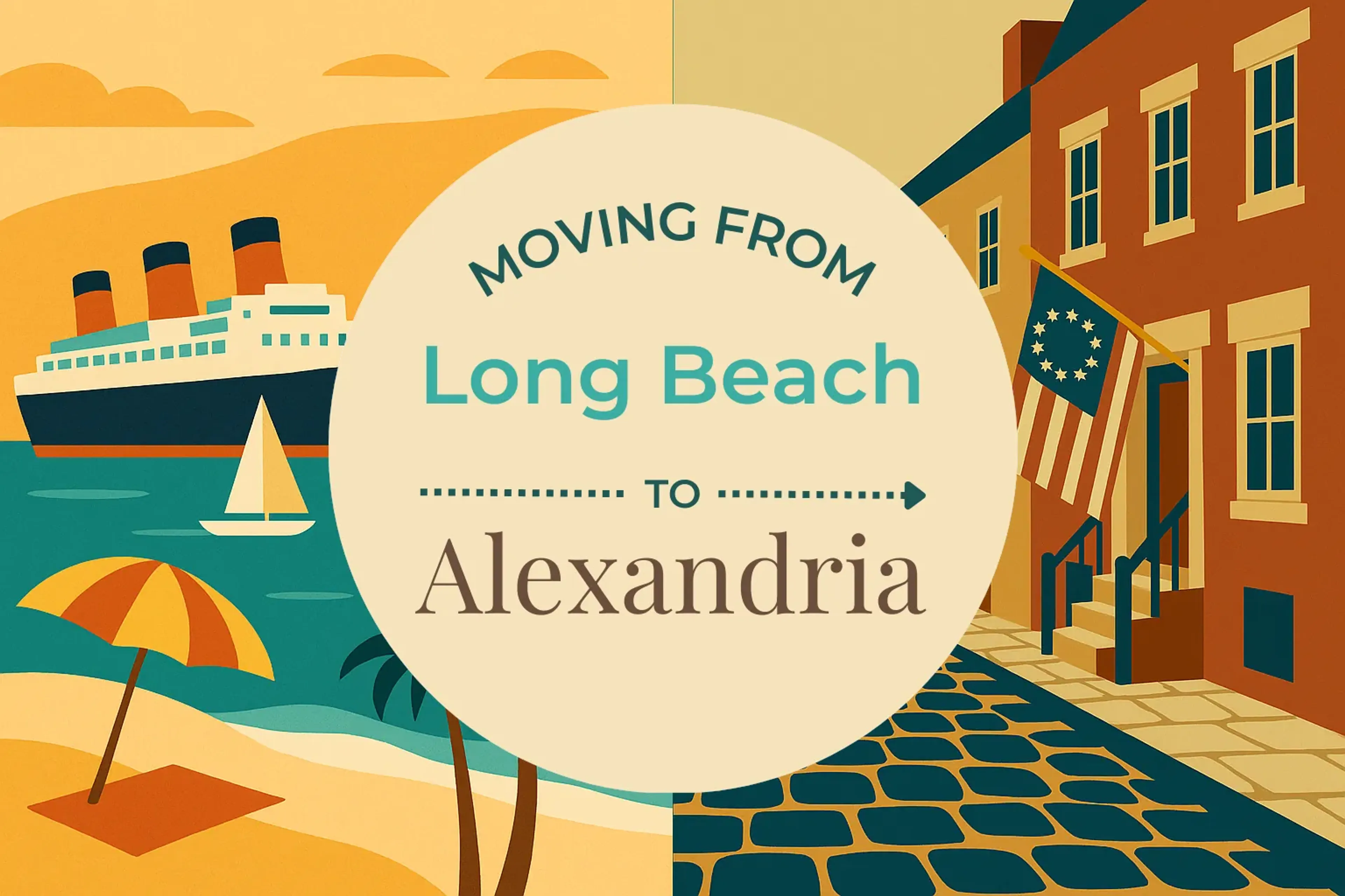 Side-by-side comparison of Long Beach to Alexandria moving companies