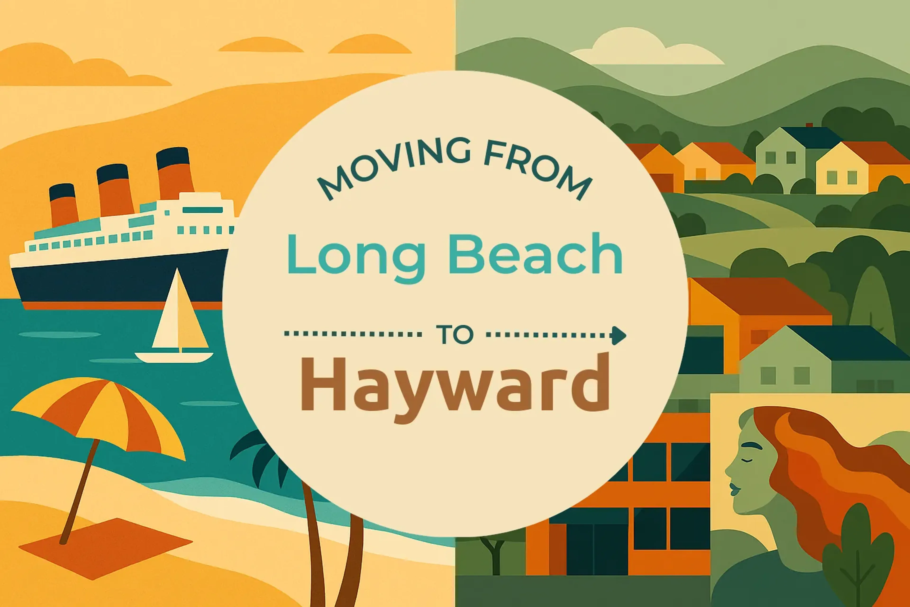 Side-by-side comparison of Long Beach to Hayward moving companies