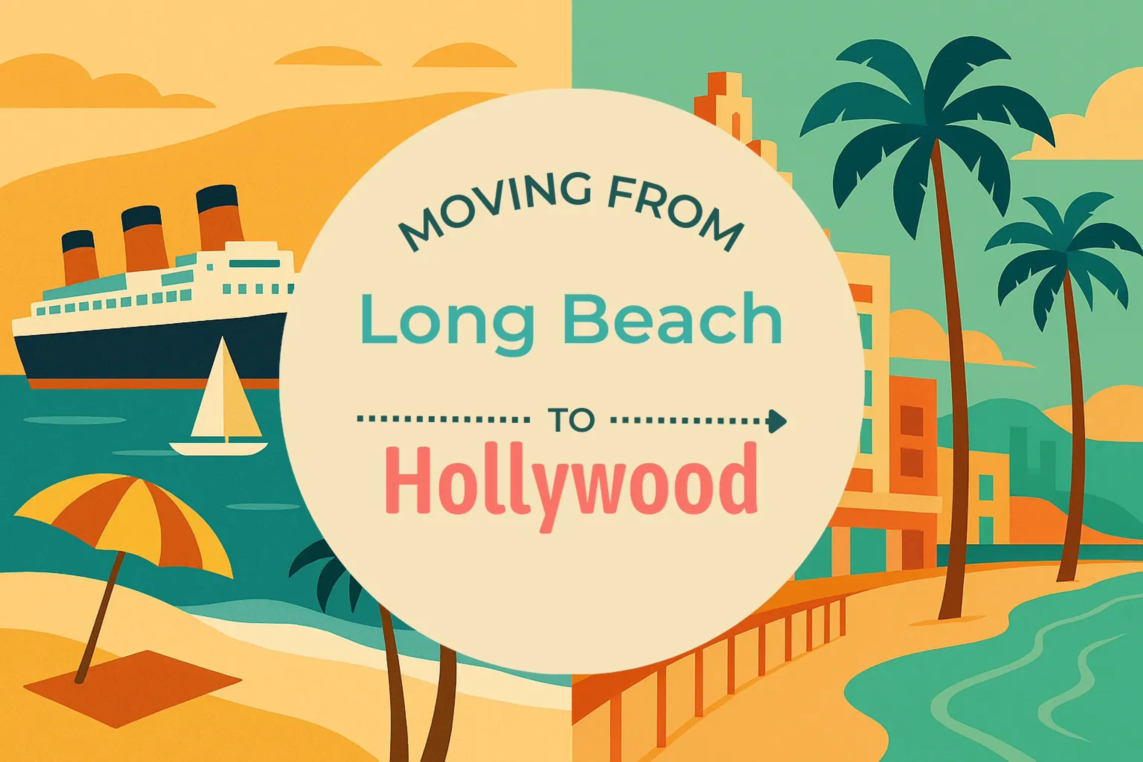 Side-by-side comparison of Long Beach to Hollywood moving companies