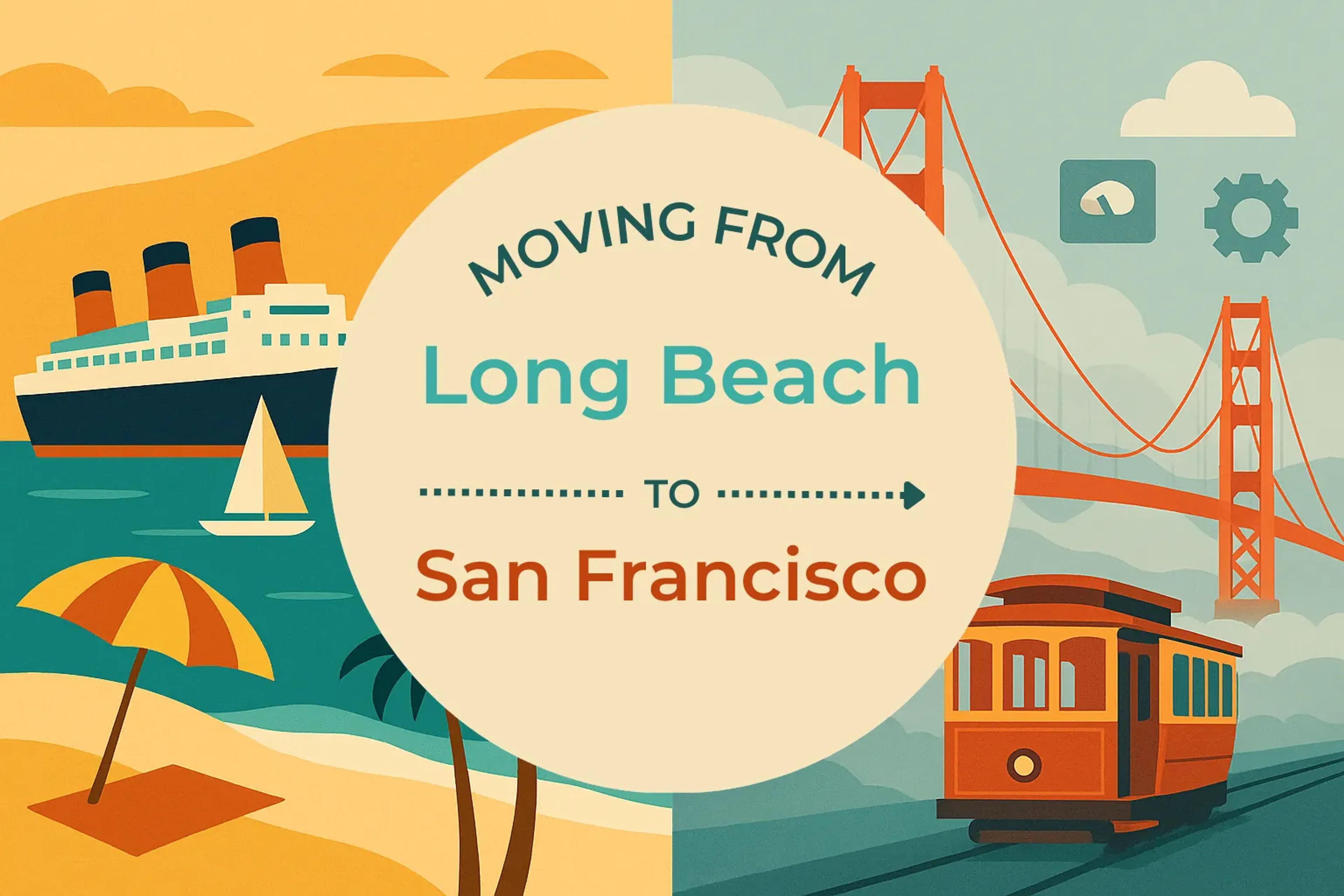 Side-by-side comparison of Long Beach to San Francisco moving companies