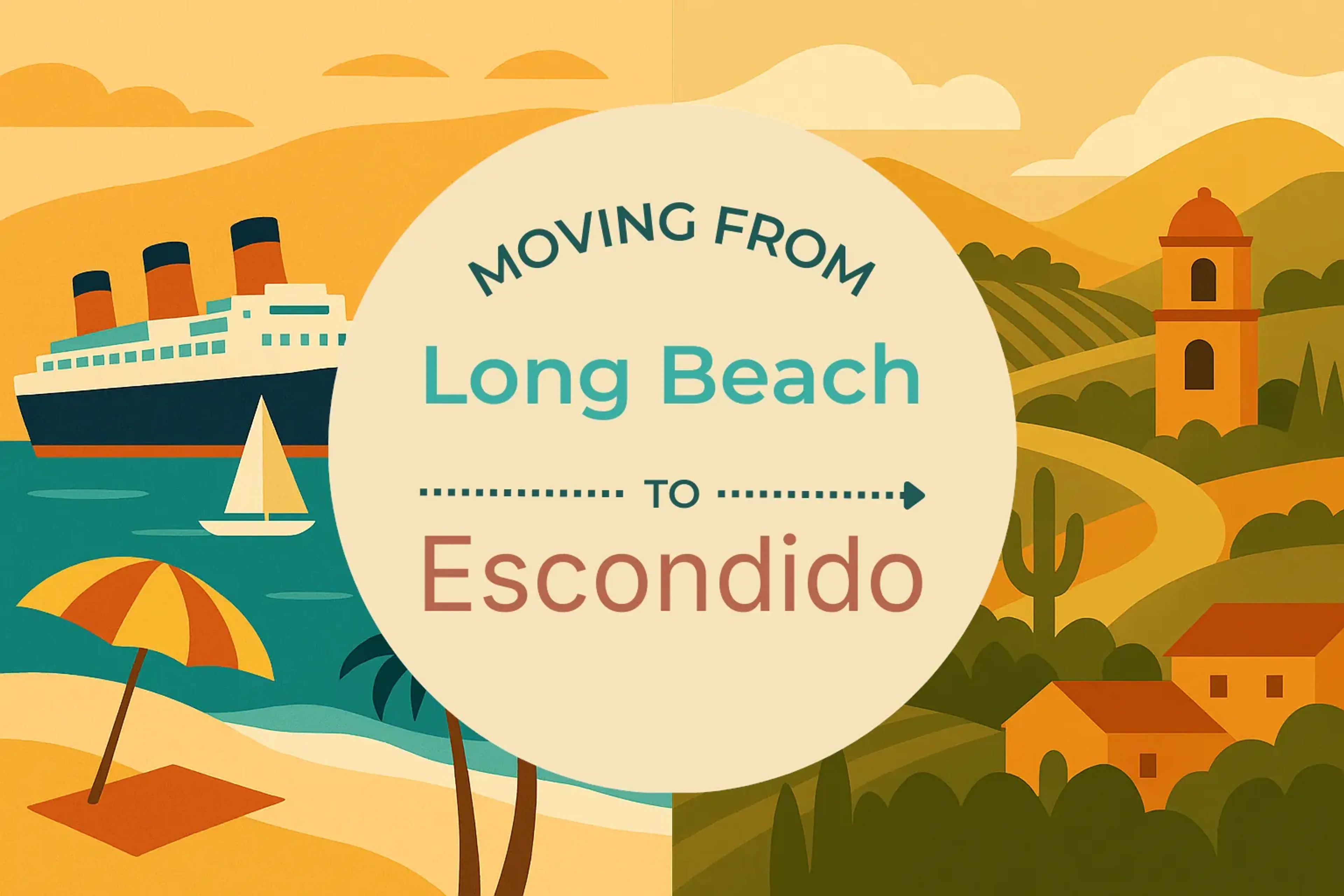 Side-by-side comparison of Long Beach to Escondido moving companies