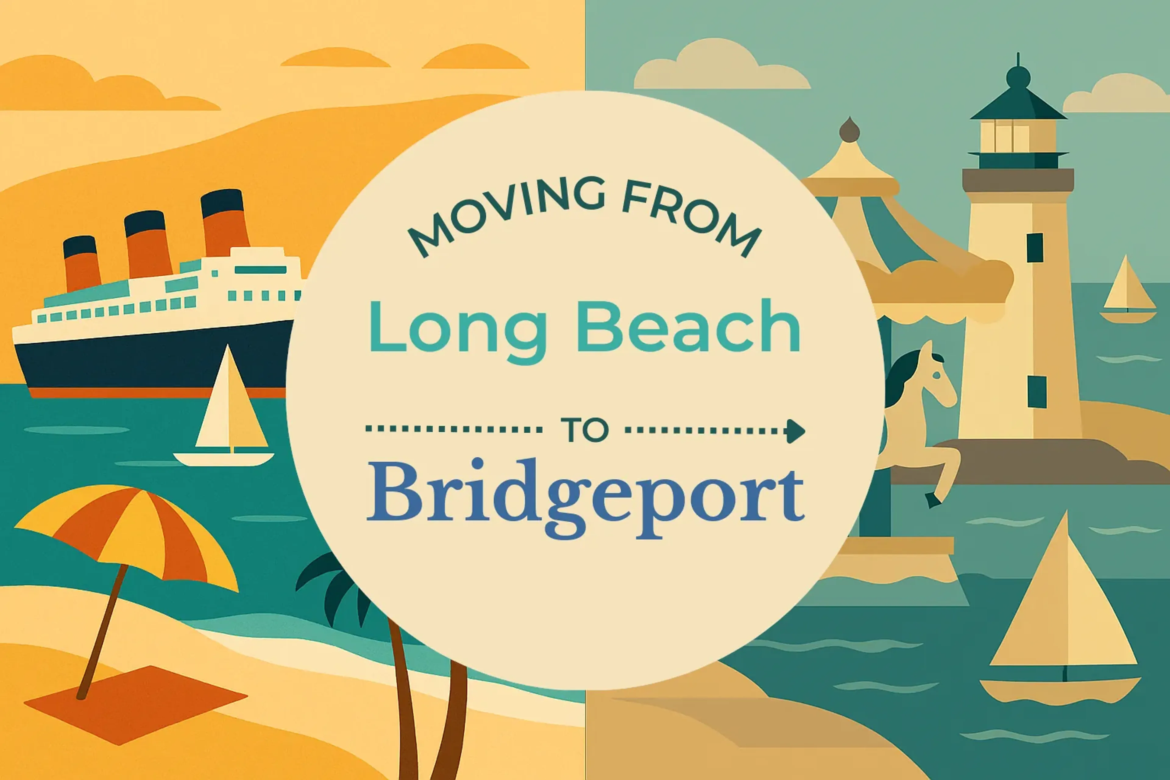 Side-by-side comparison of Long Beach to Bridgeport moving companies