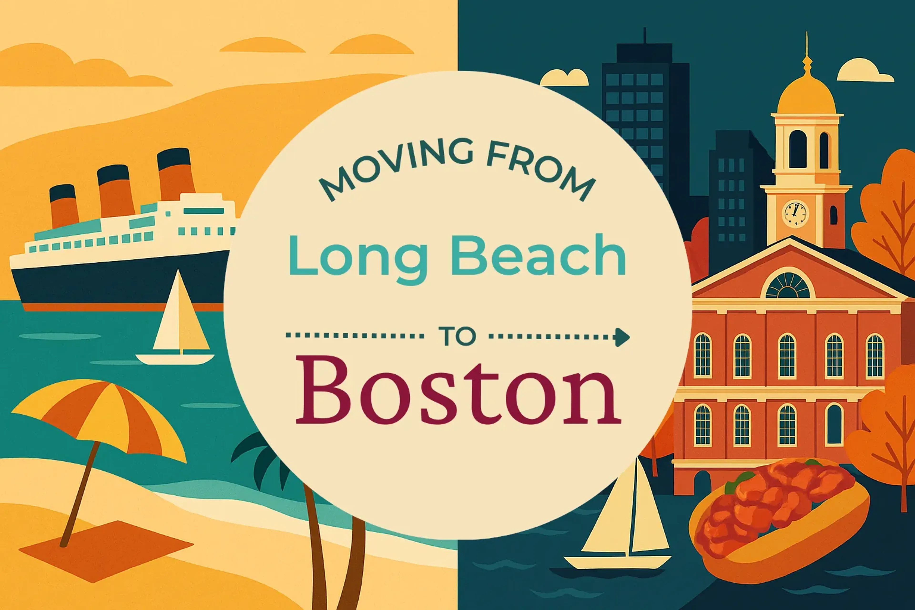 Side-by-side comparison of Long Beach to Boston moving companies