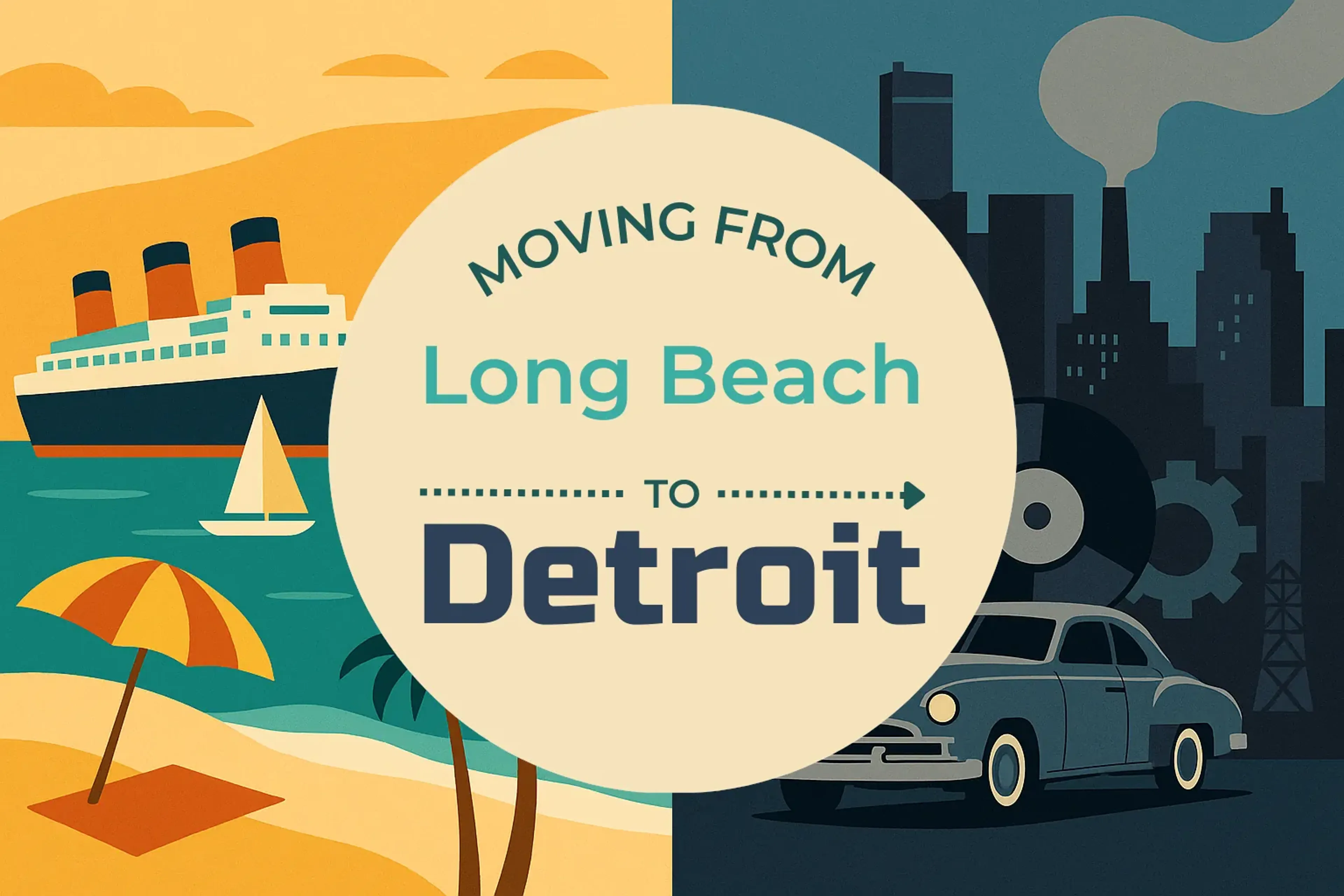 Side-by-side comparison of Long Beach to Detroit moving companies