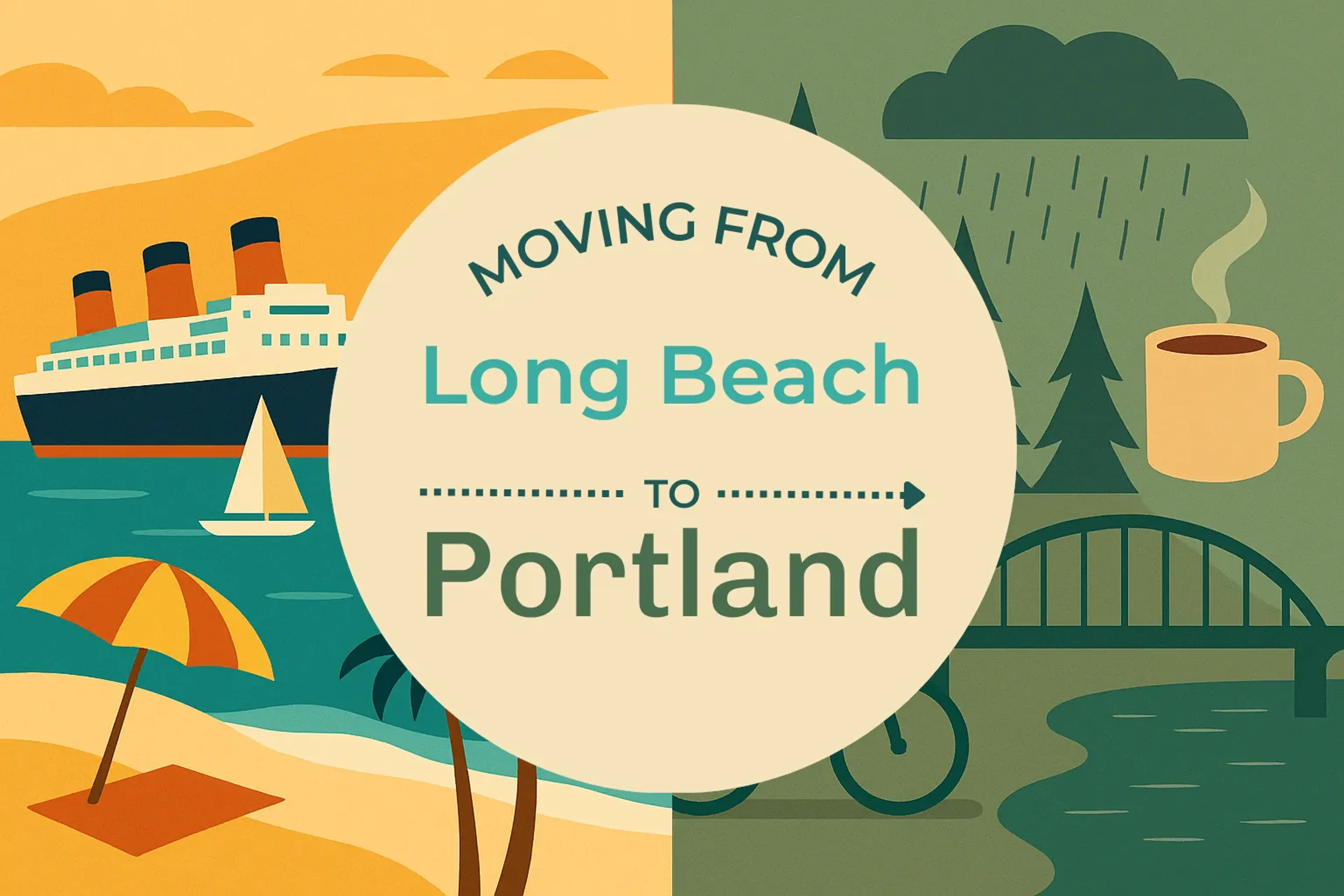 Side-by-side comparison of Long Beach to Portland moving companies