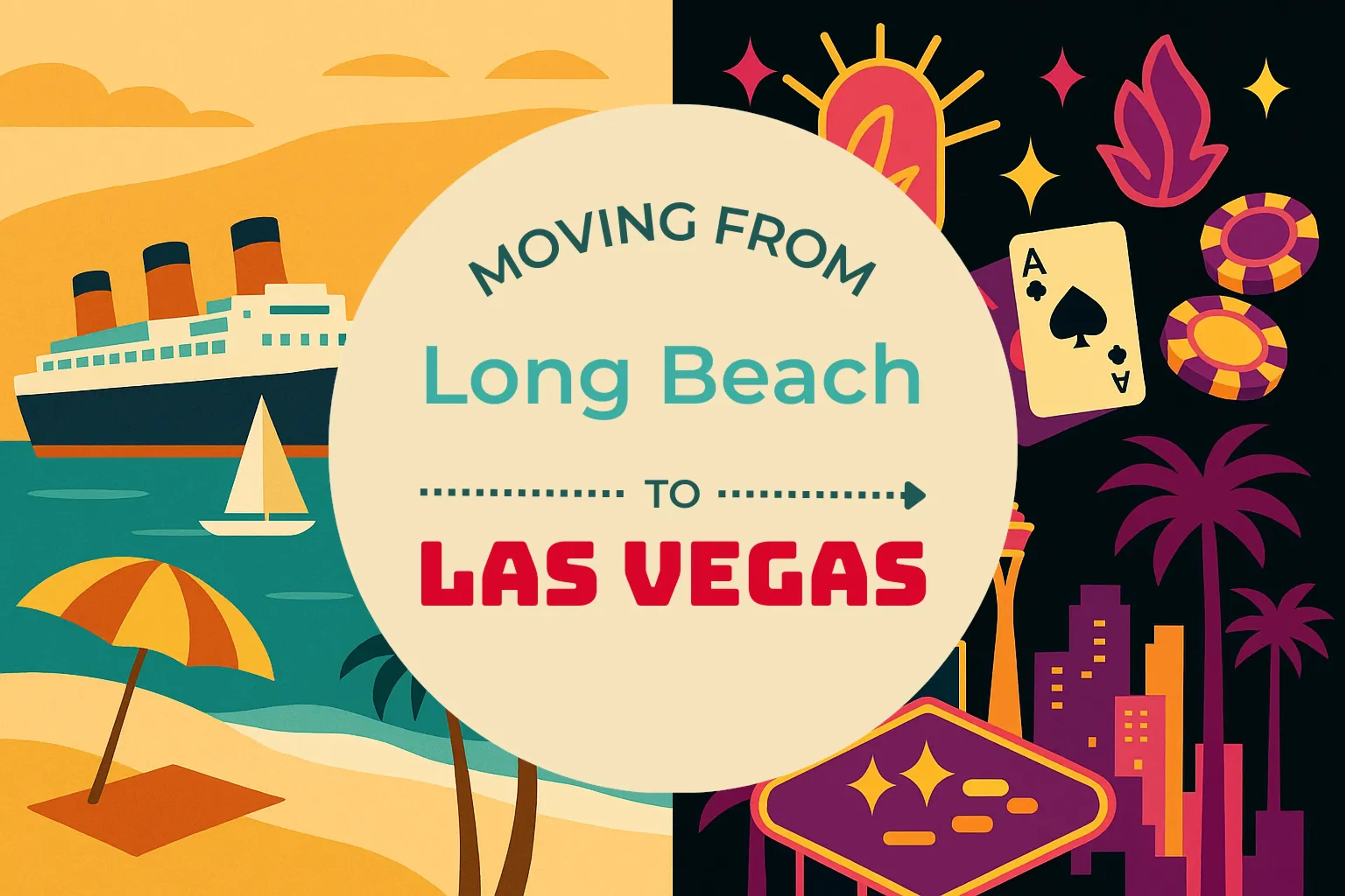 Side-by-side comparison of Long Beach to Las Vegas moving companies