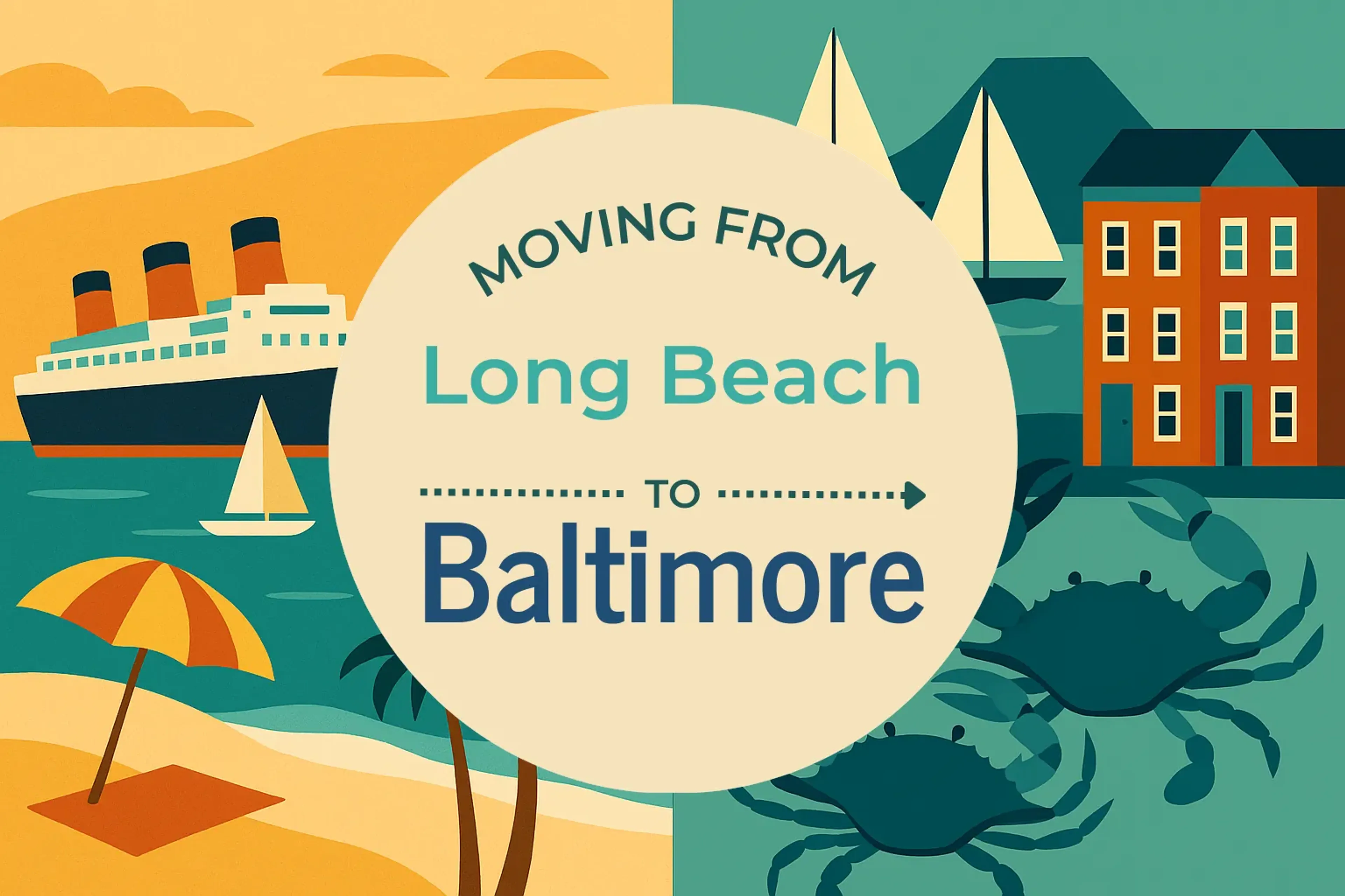 Side-by-side comparison of Long Beach to Baltimore moving companies