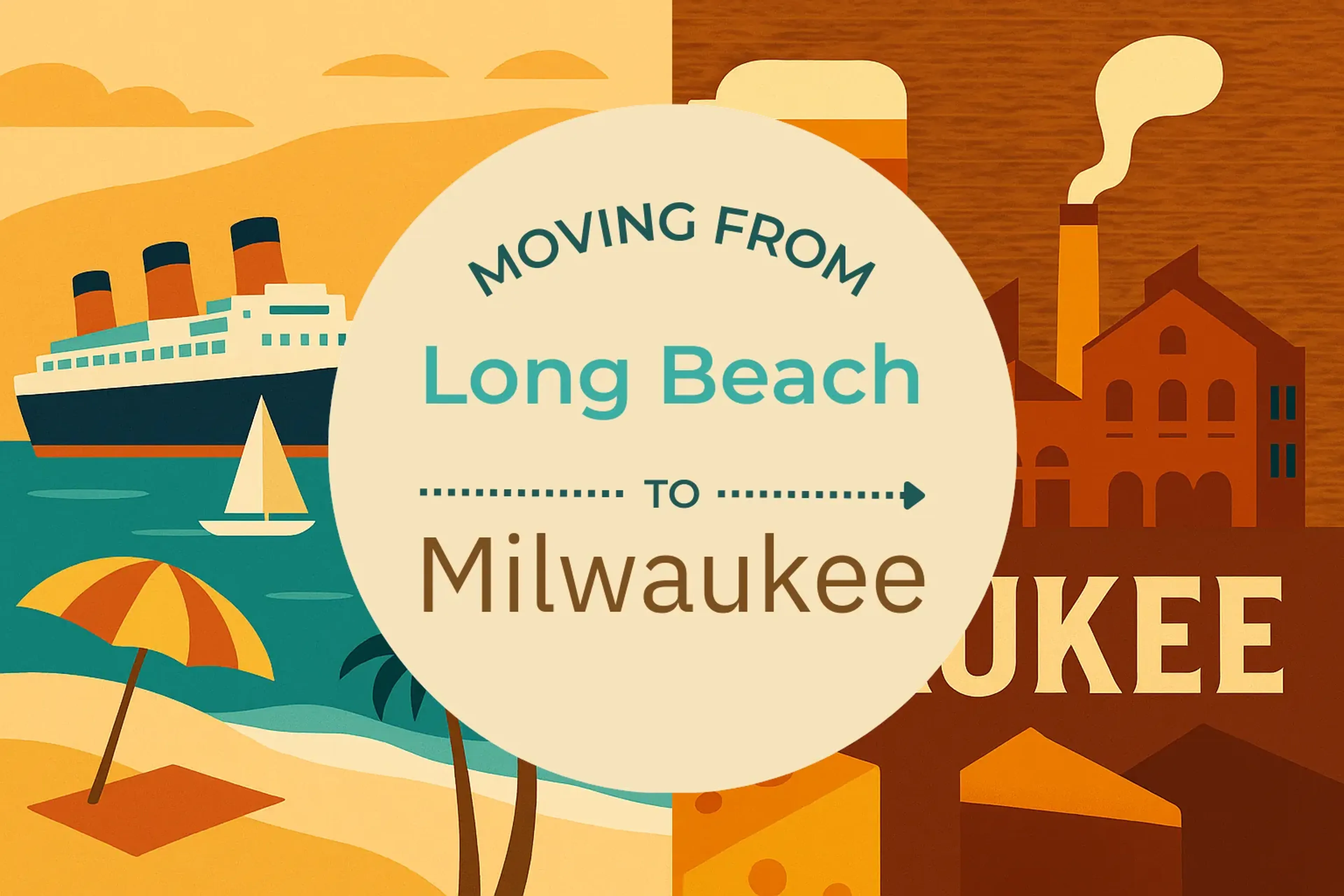 Side-by-side comparison of Long Beach to Milwaukee moving companies