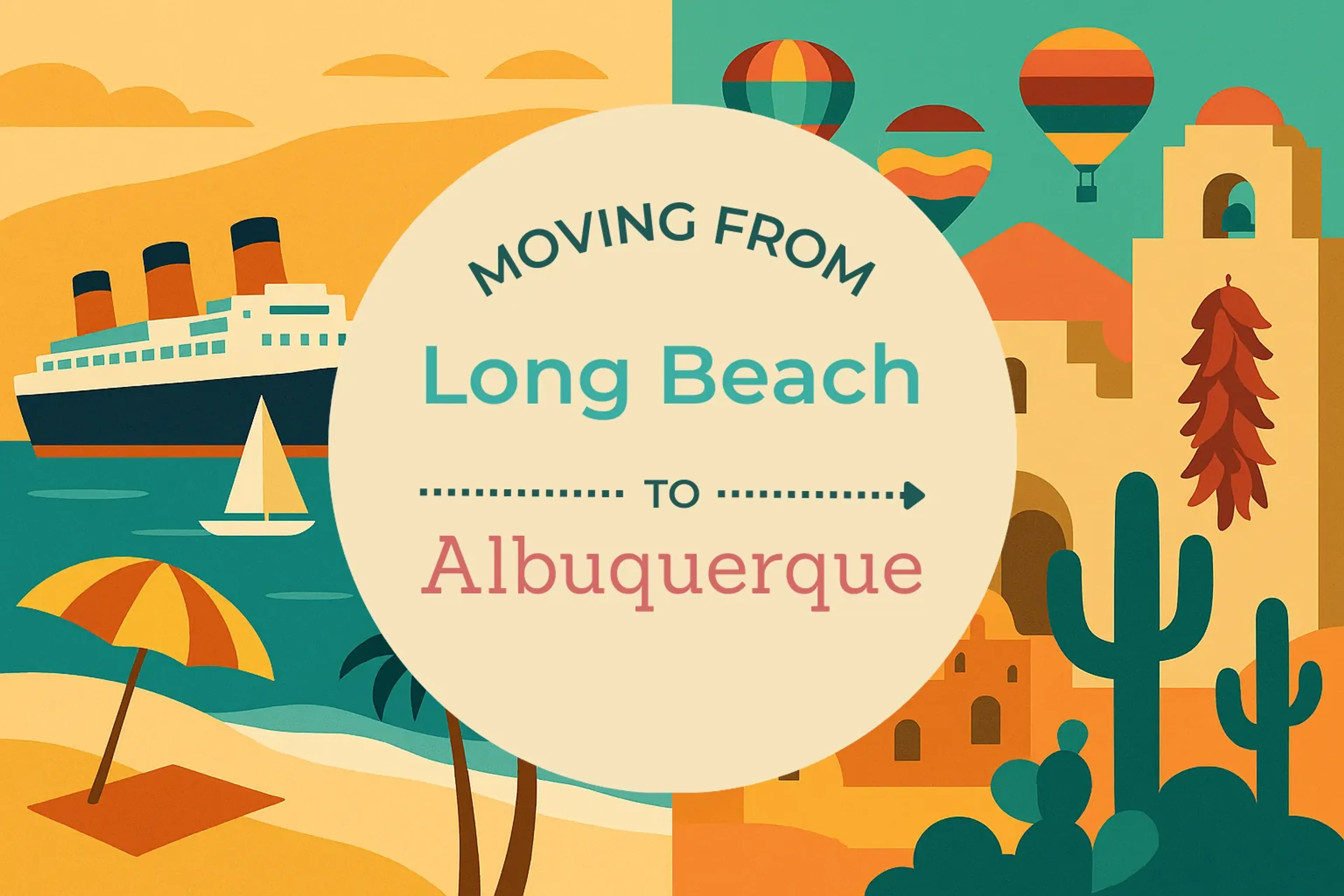 Side-by-side comparison of Long Beach to Albuquerque moving companies