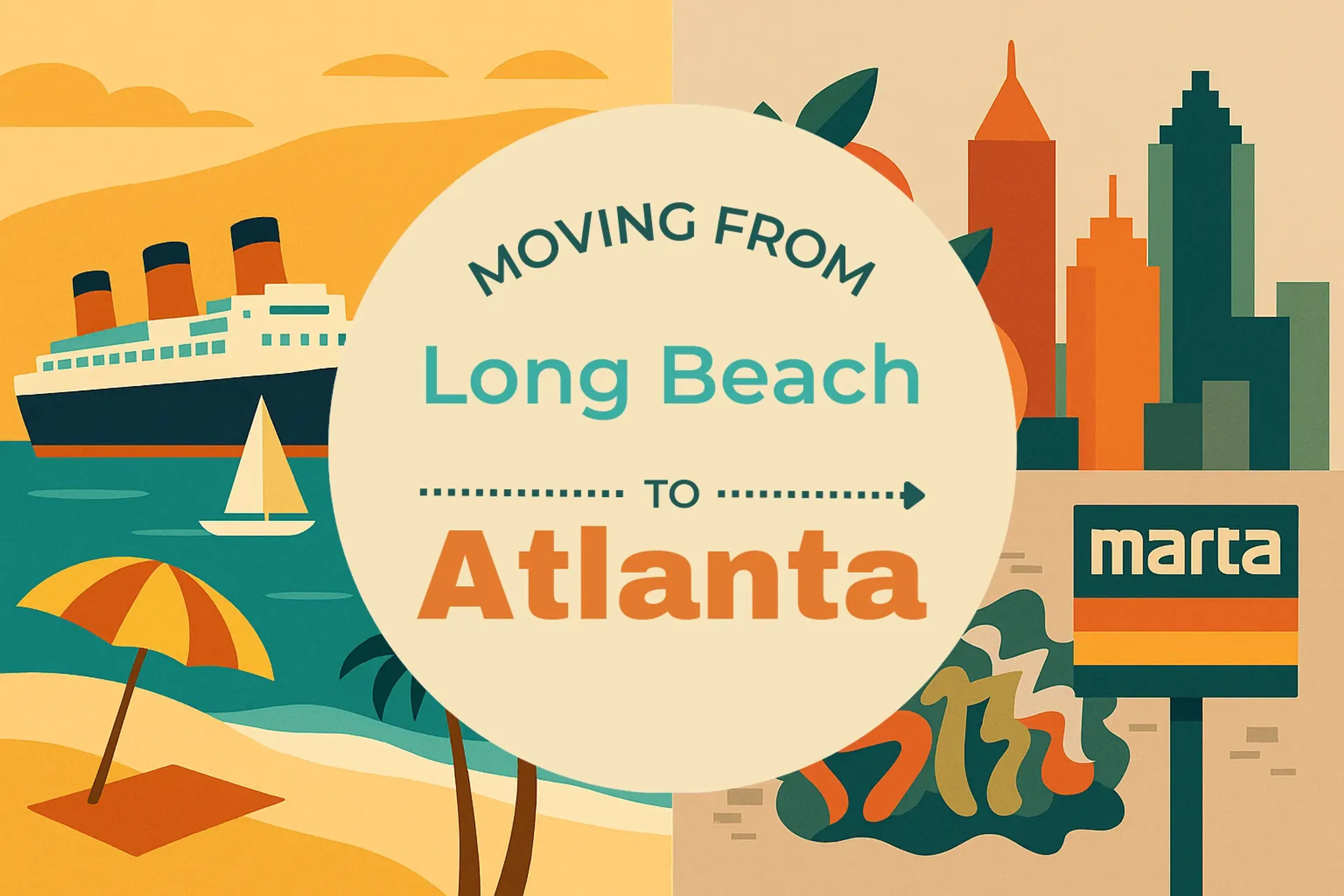 Side-by-side comparison of Long Beach to Atlanta moving companies