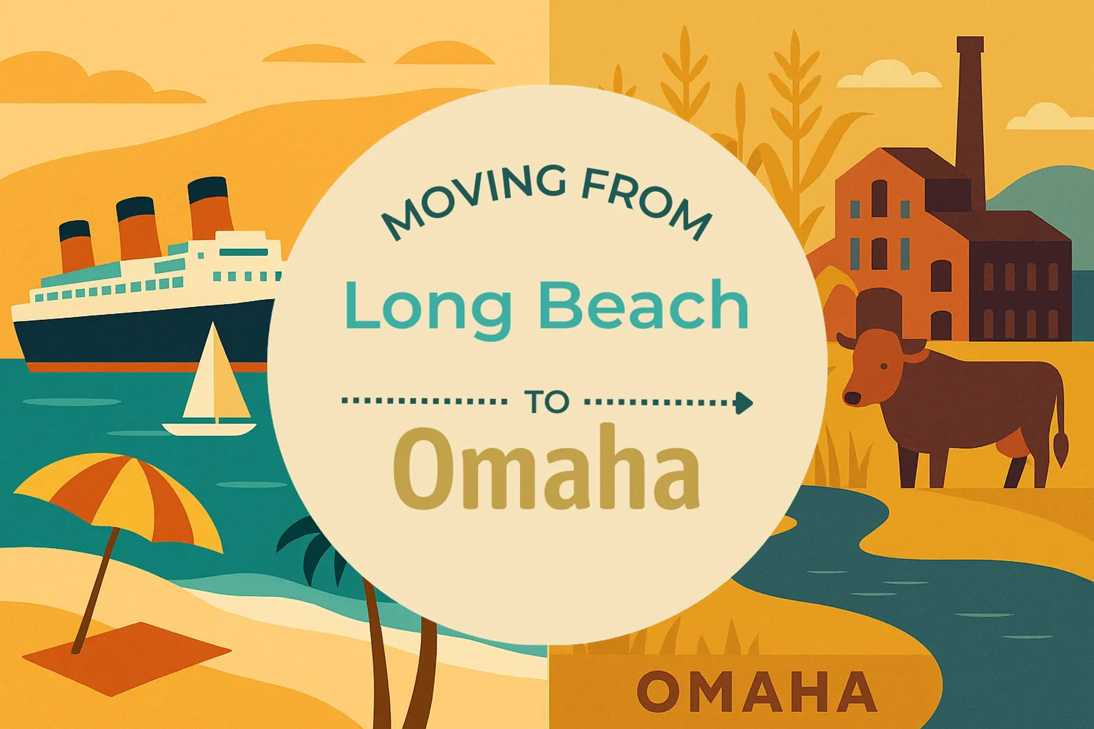 Side-by-side comparison of Long Beach to Omaha moving companies