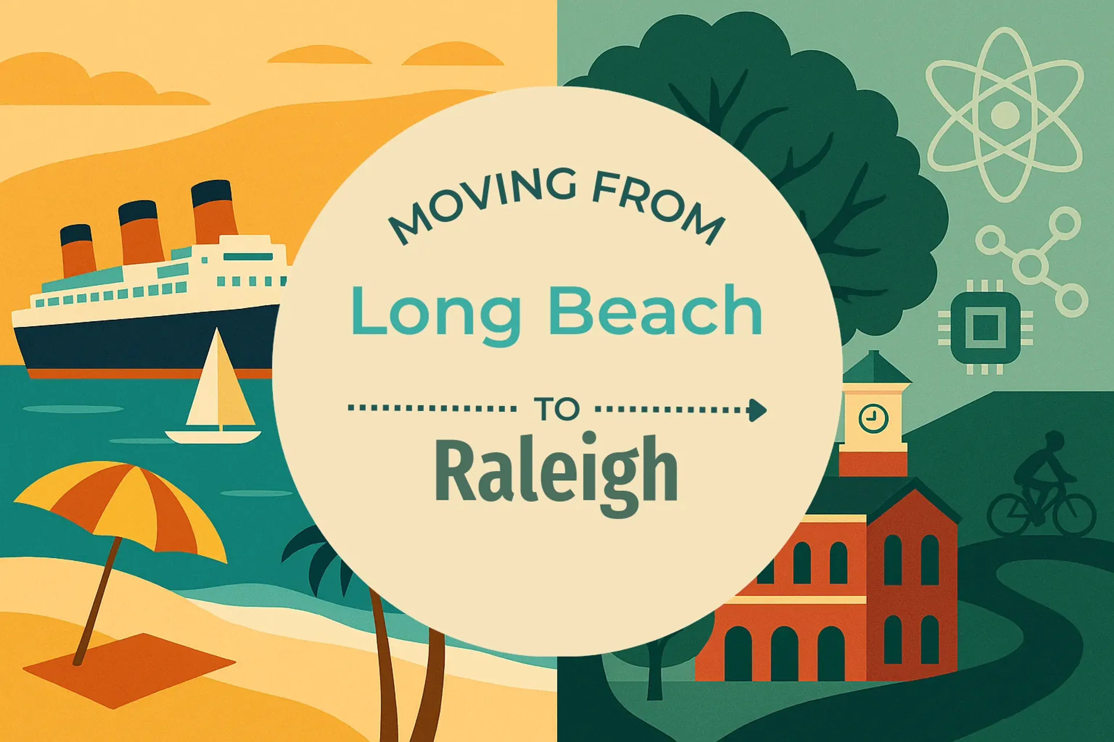 Side-by-side comparison of Long Beach to Raleigh moving companies