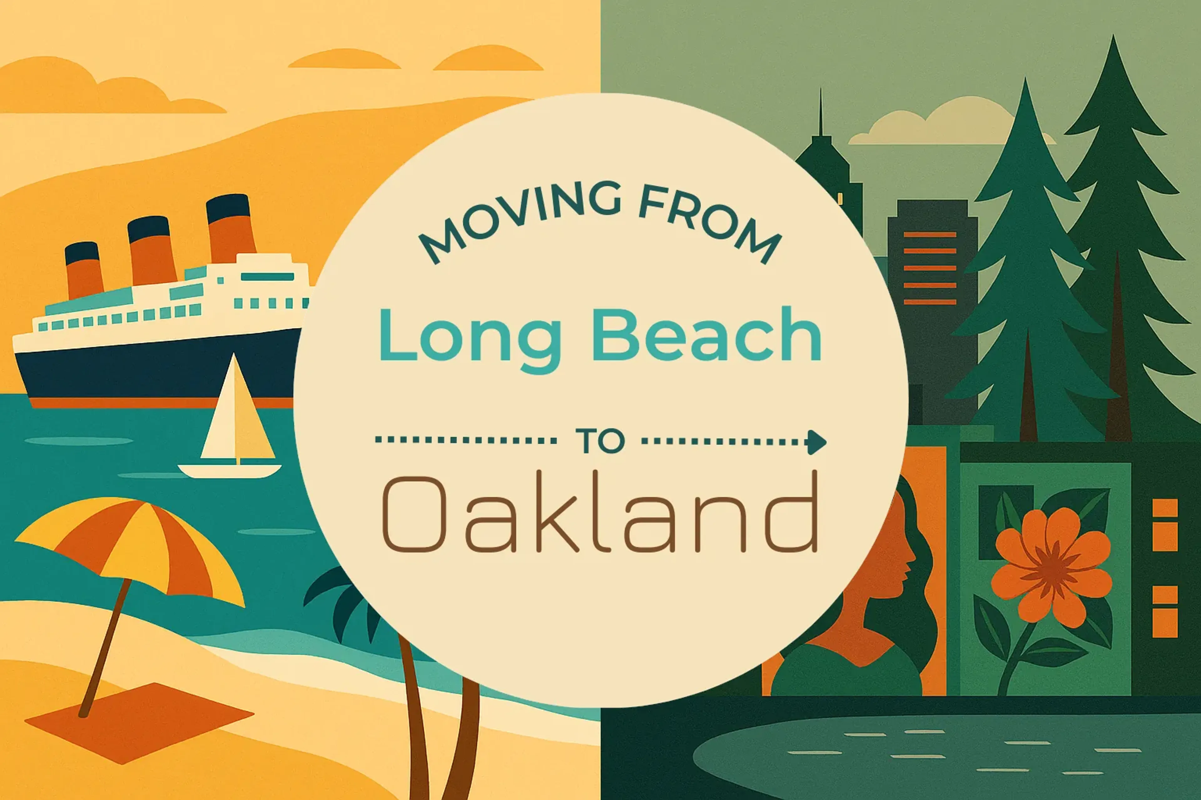 Side-by-side comparison of Long Beach to Oakland moving companies