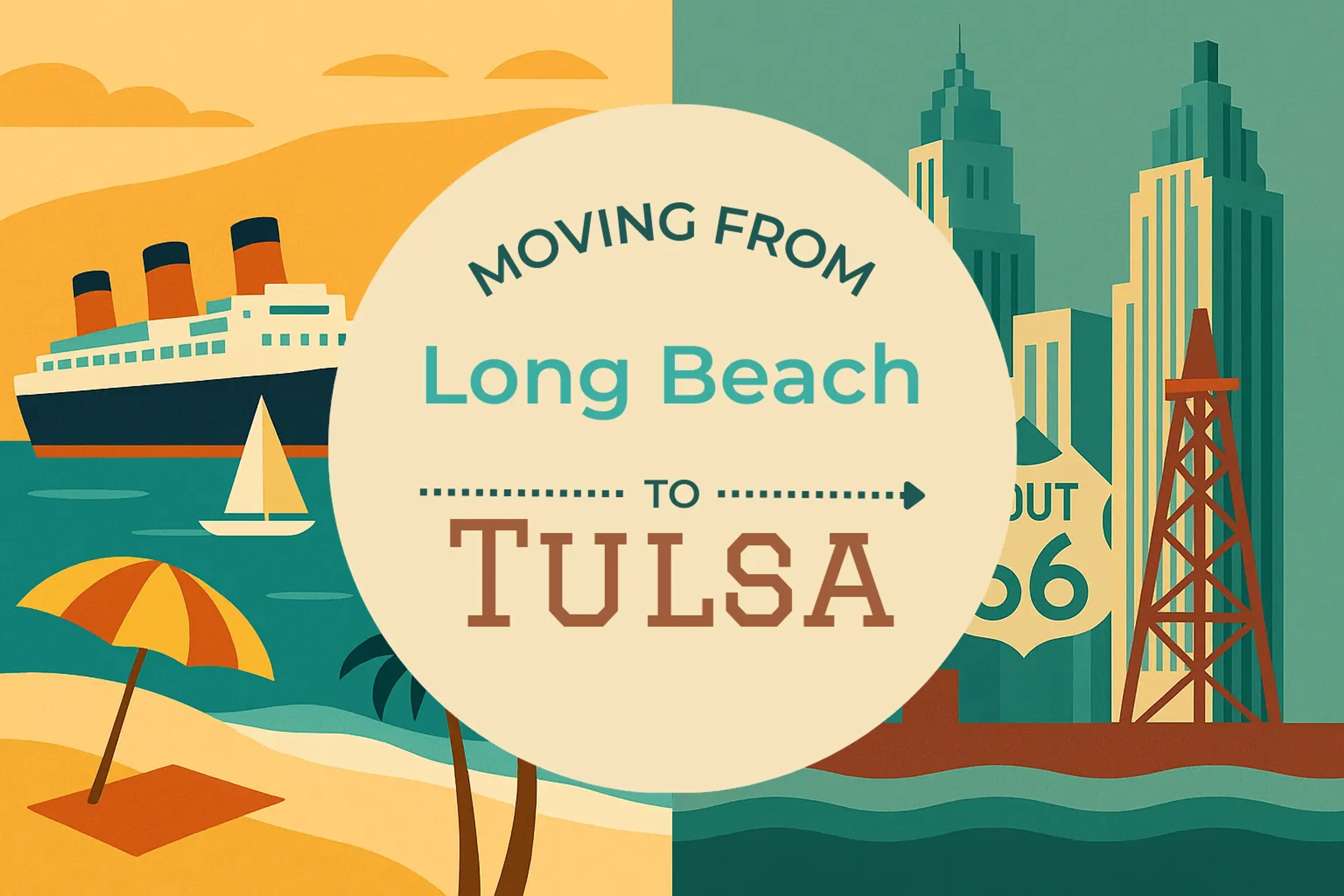 Side-by-side comparison of Long Beach to Tulsa moving companies