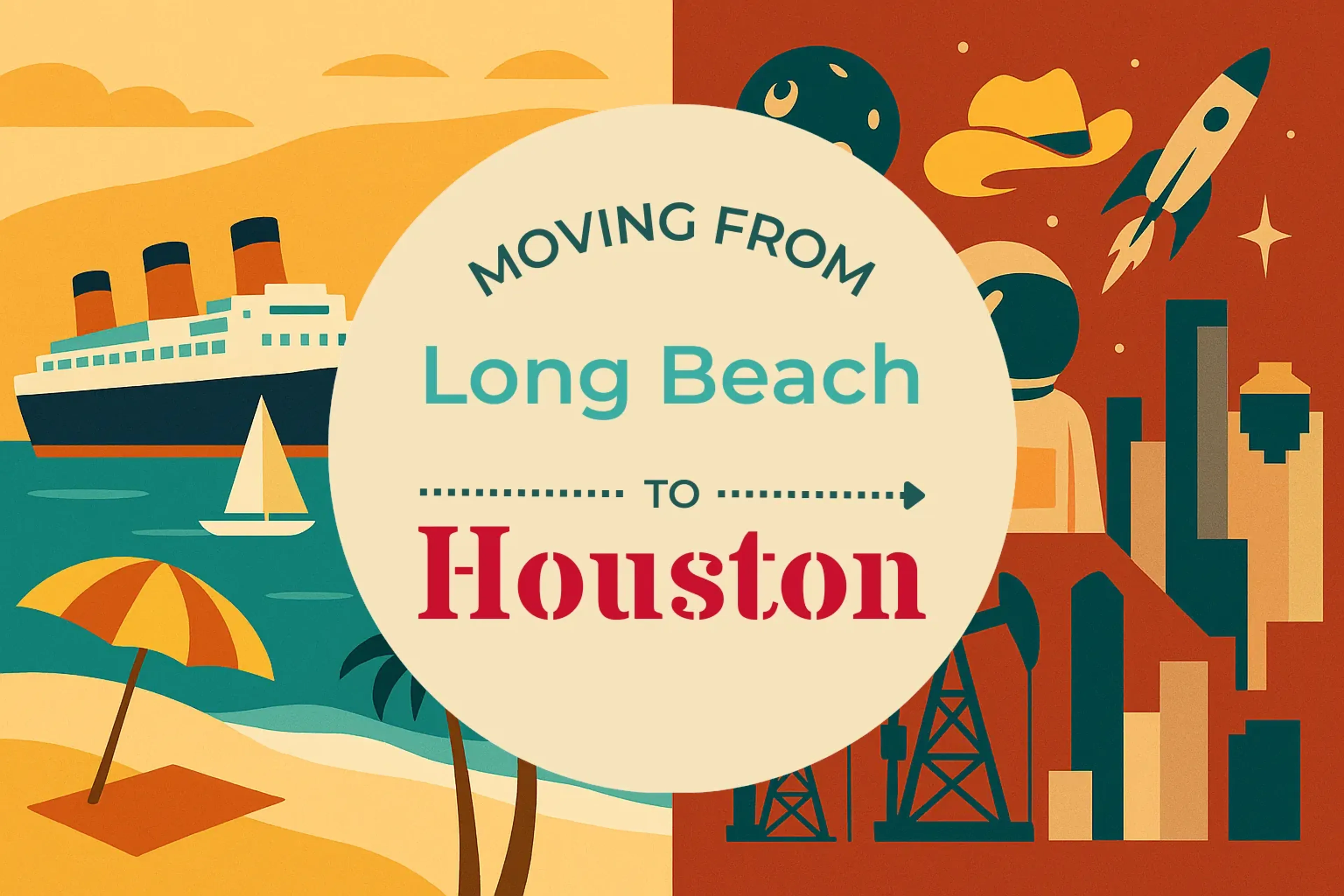 Side-by-side comparison of Long Beach to Houston moving companies