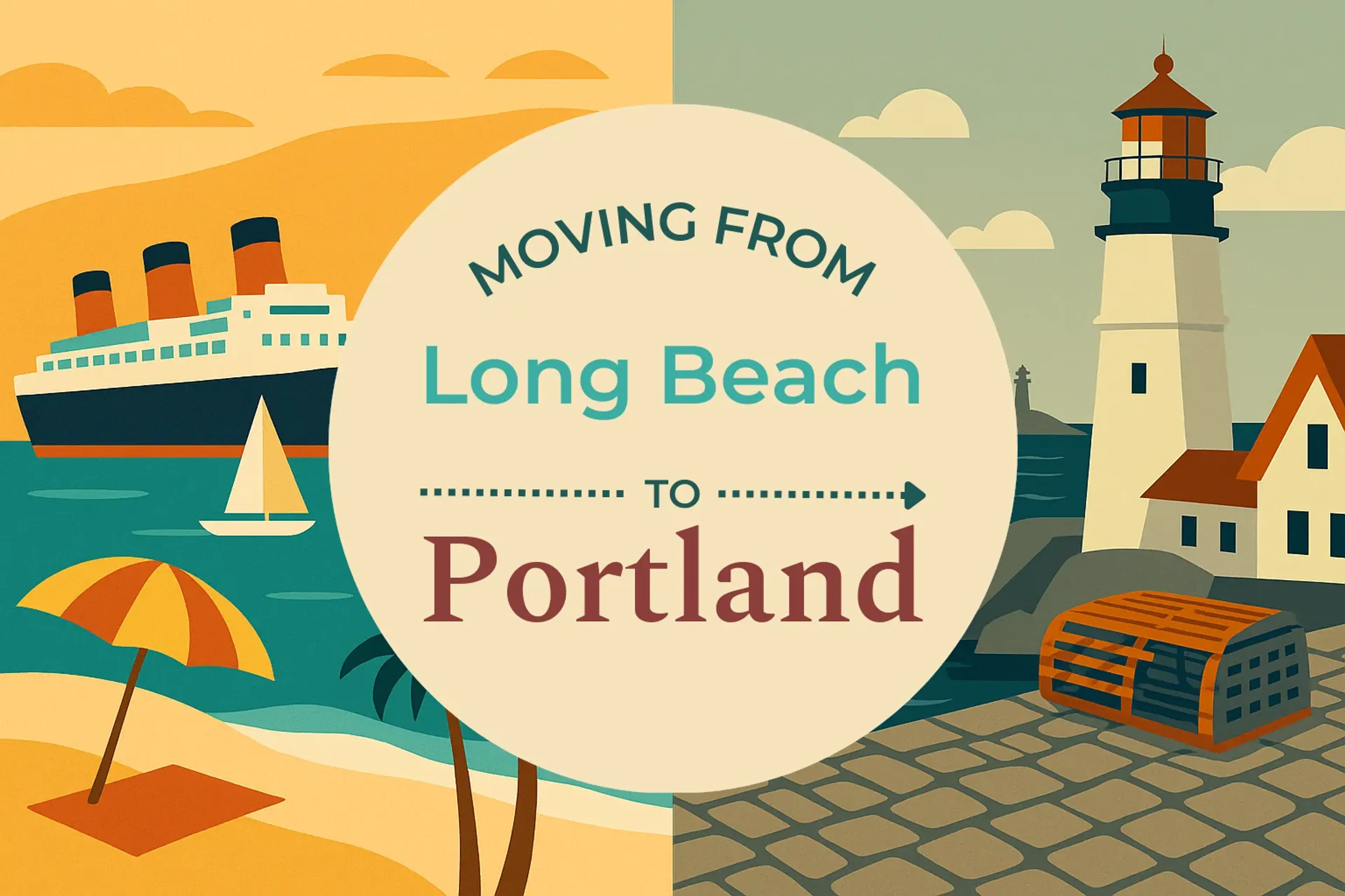 Side-by-side comparison of Long Beach to Portland moving companies