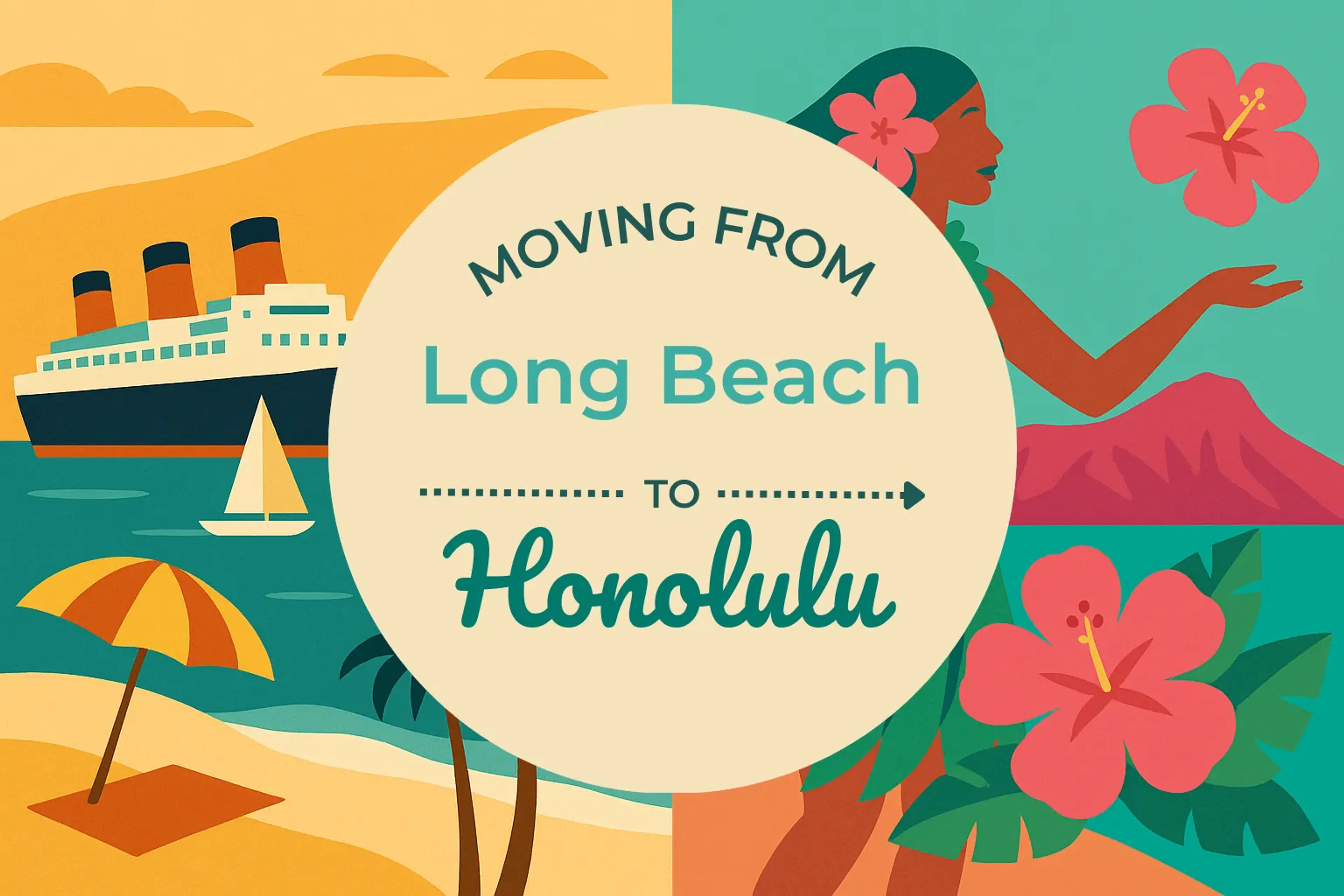 Side-by-side comparison of Long Beach to Honolulu moving companies