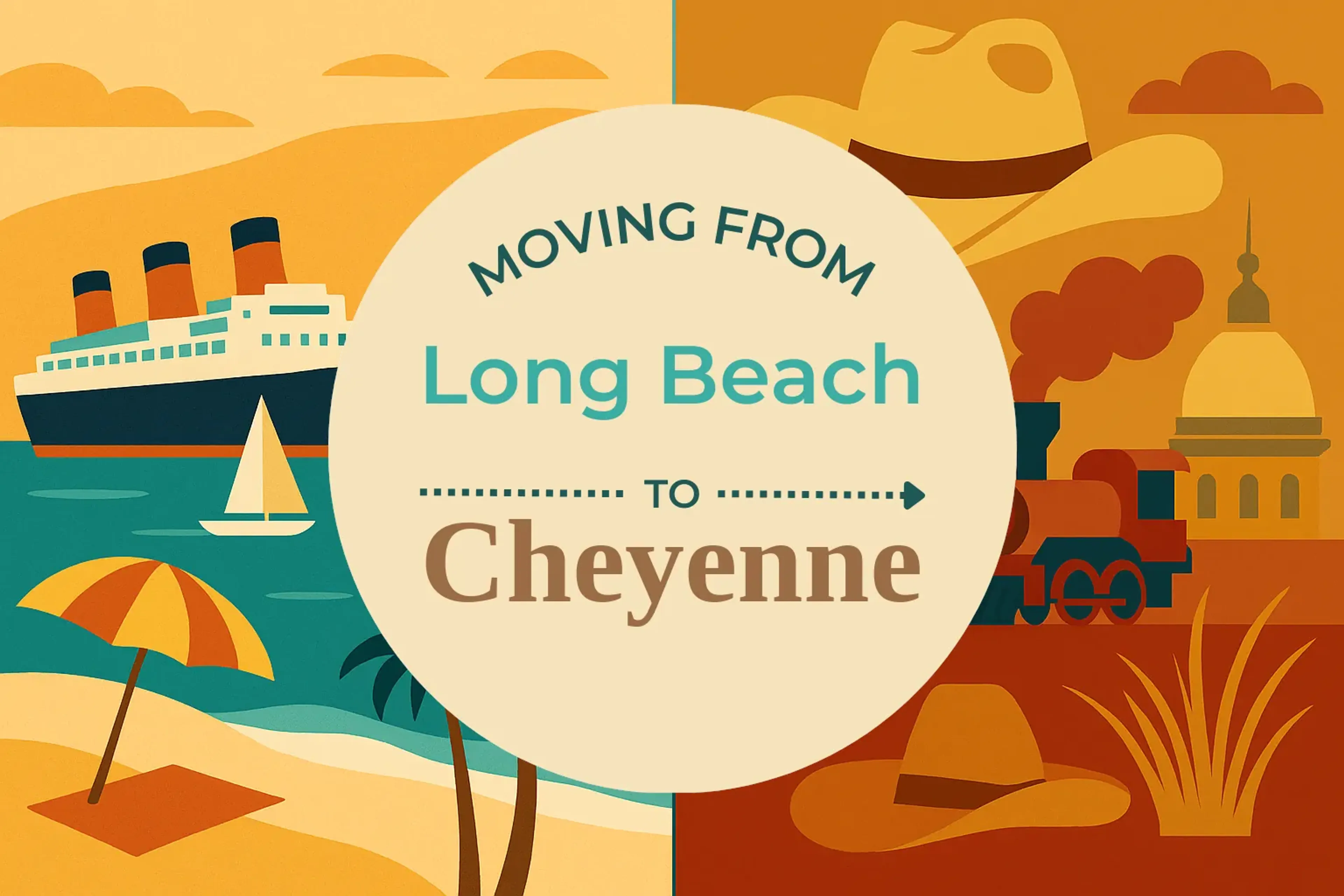 Side-by-side comparison of Long Beach to Cheyenne moving companies