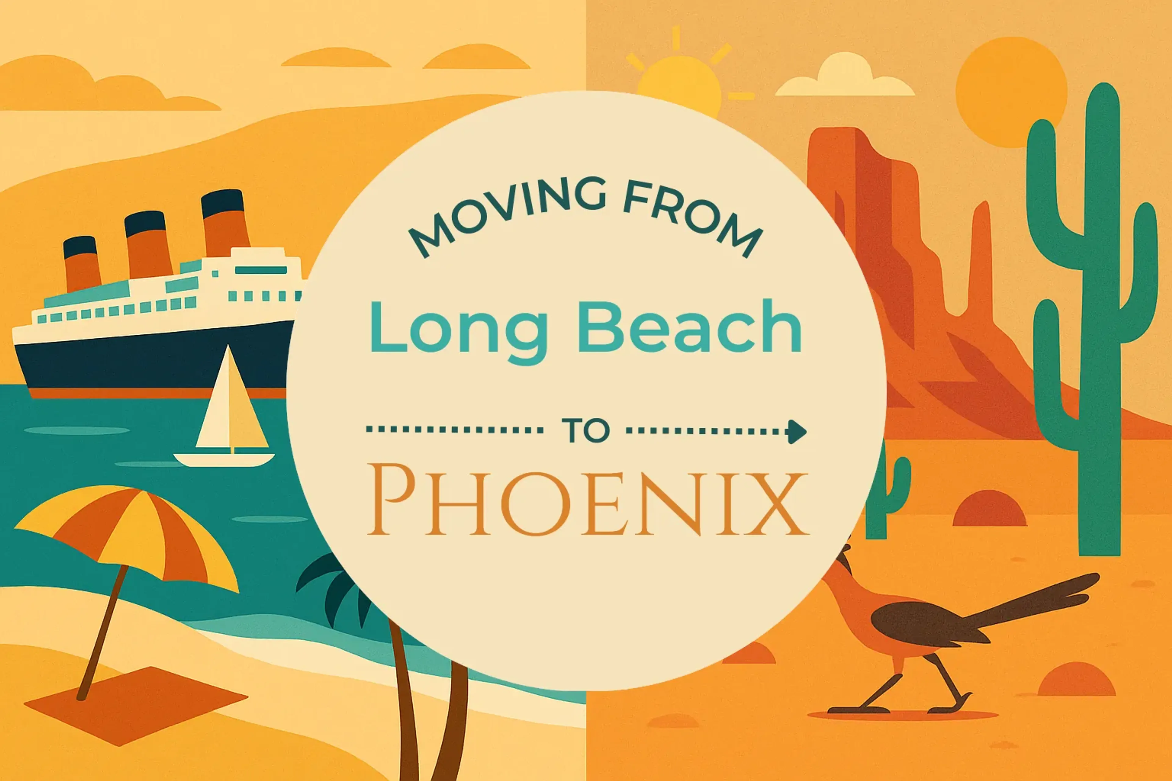 Side-by-side comparison of Long Beach to Phoenix moving companies