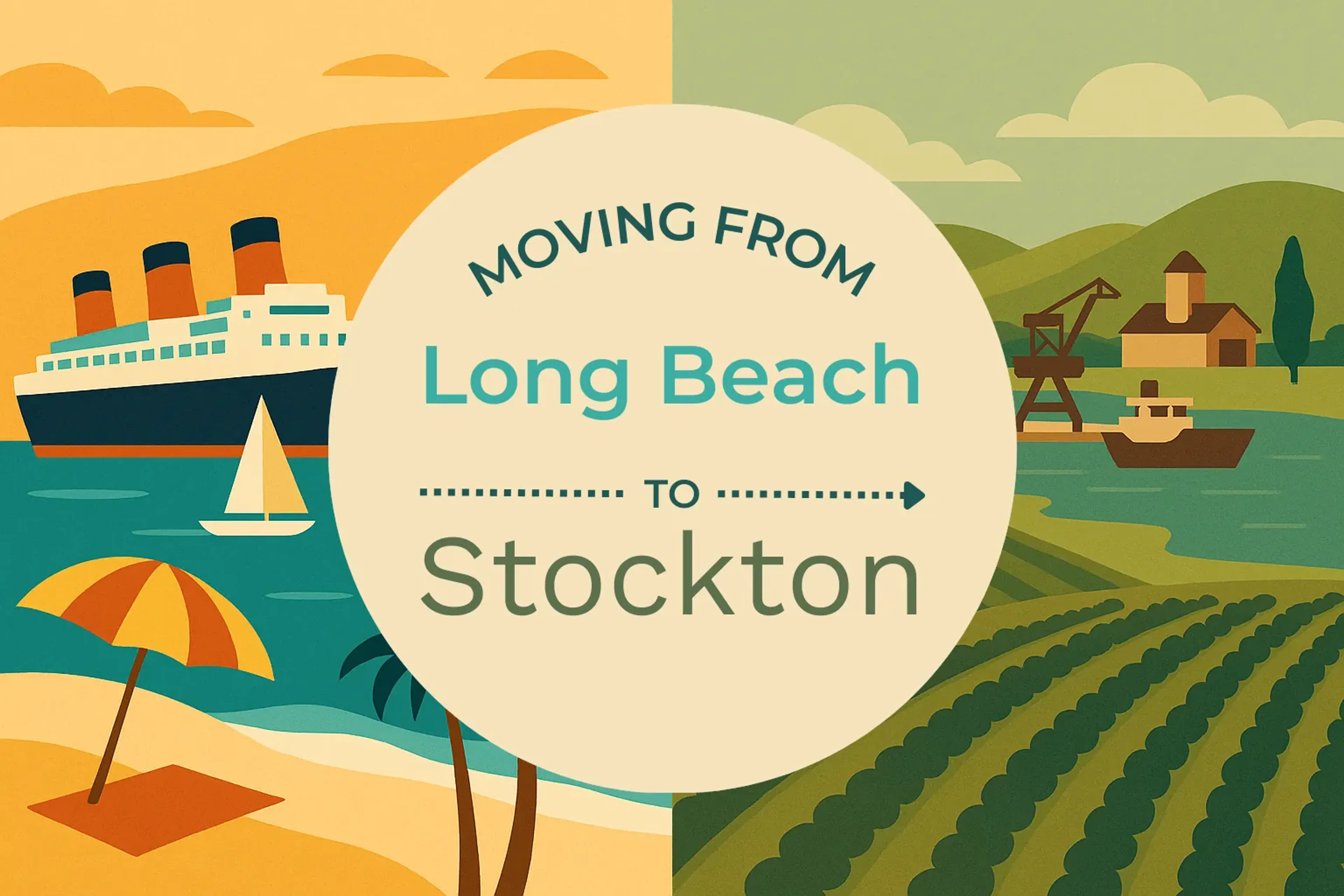 Side-by-side comparison of Long Beach to Stockton moving companies