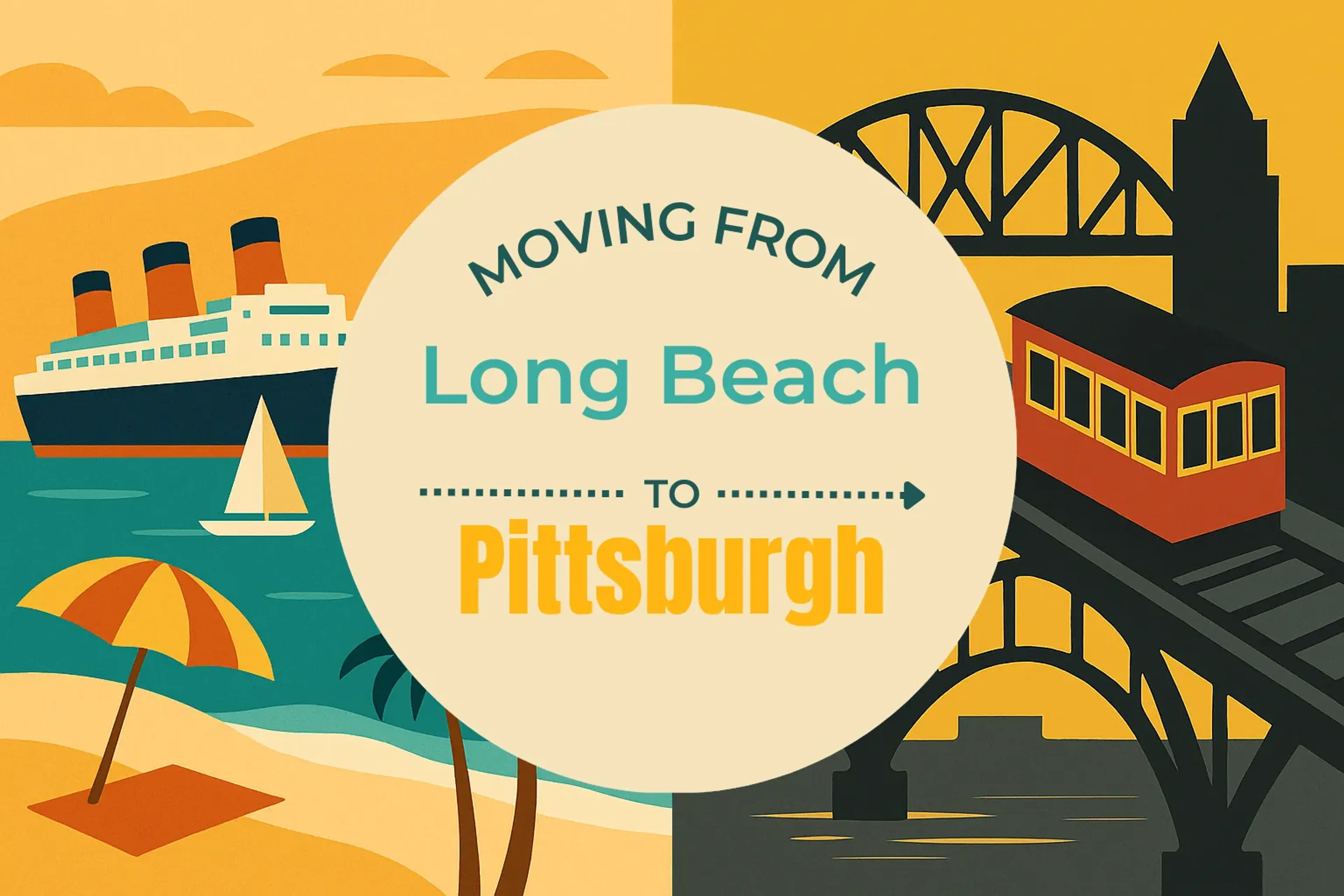 Side-by-side comparison of Long Beach to Pittsburgh moving companies