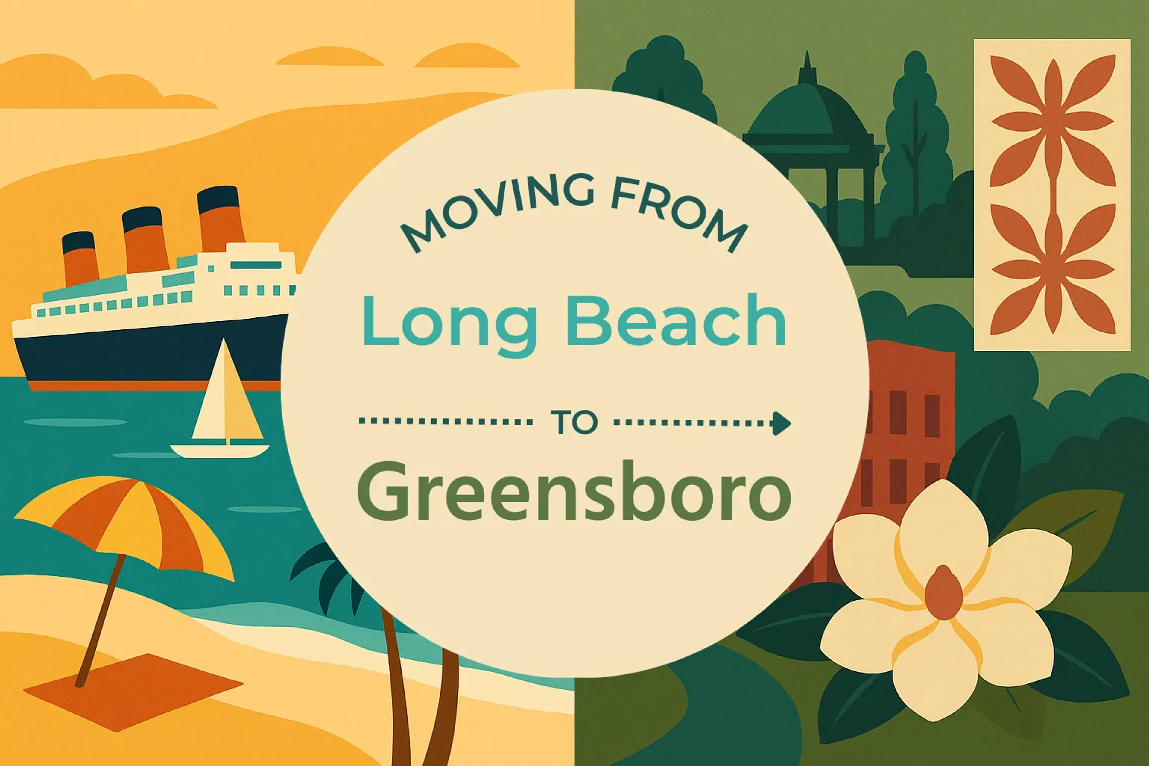 Side-by-side comparison of Long Beach to Greensboro moving companies