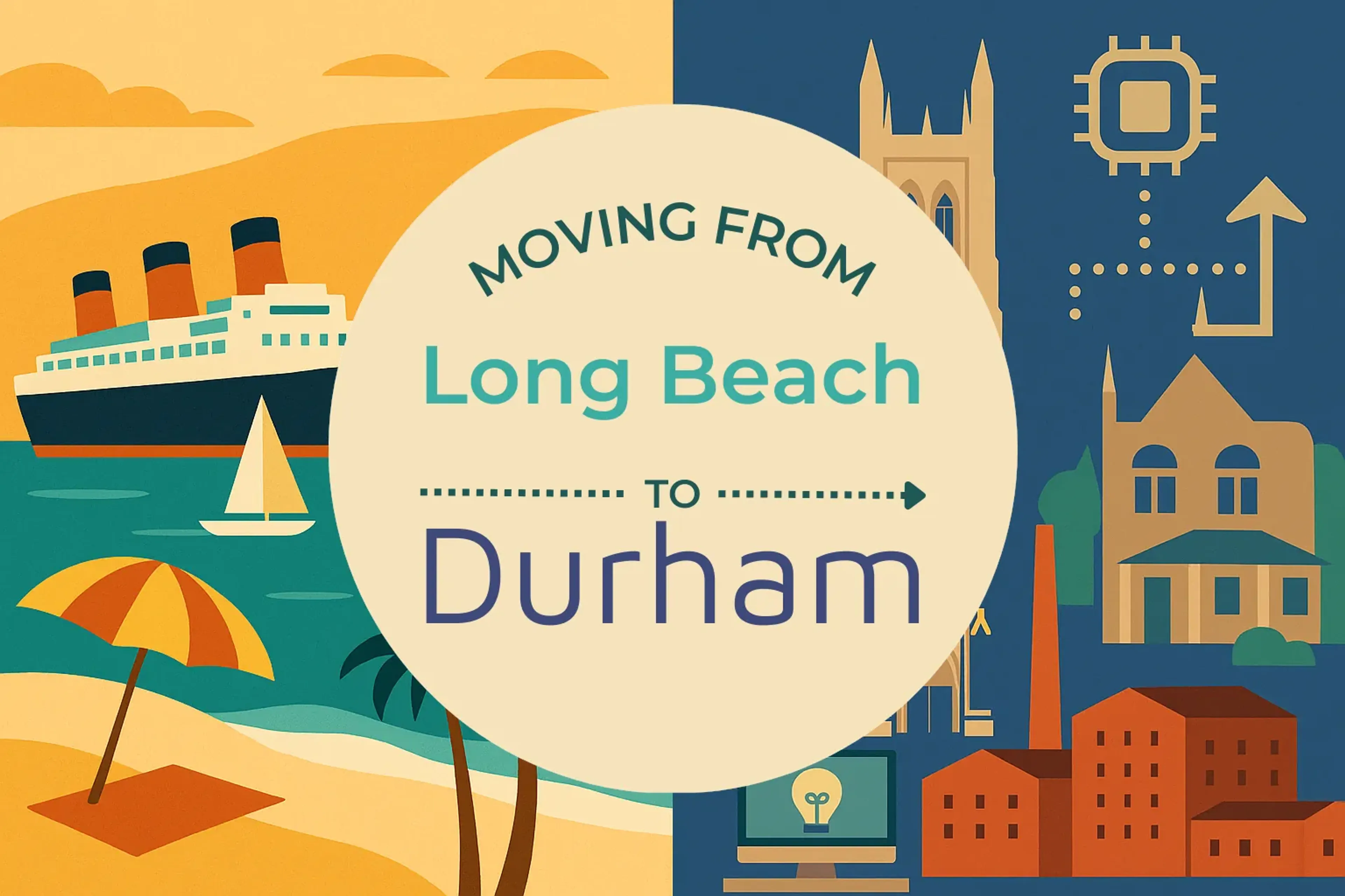 Side-by-side comparison of Long Beach to Durham moving companies