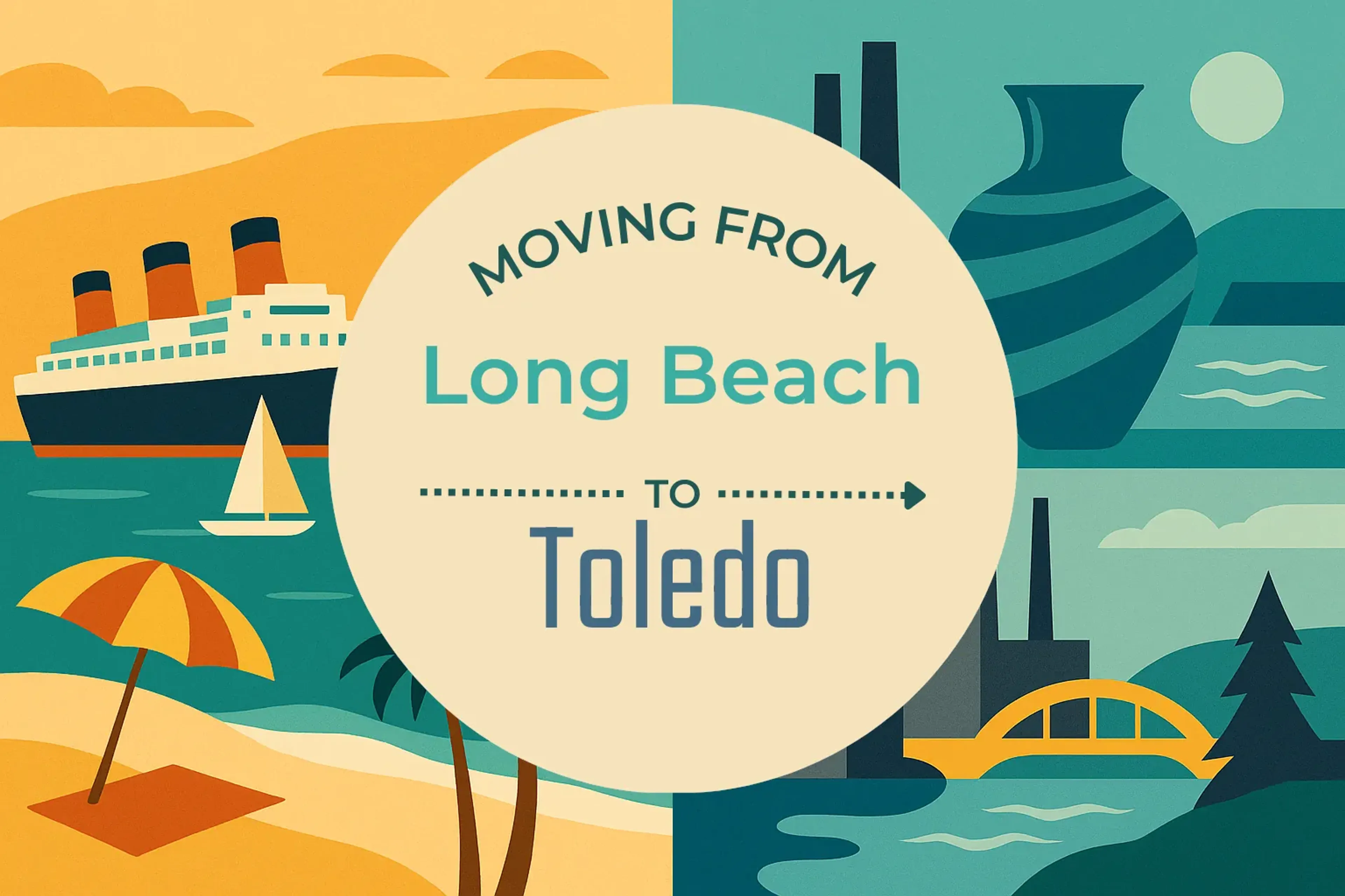 Side-by-side comparison of Long Beach to Toledo moving companies