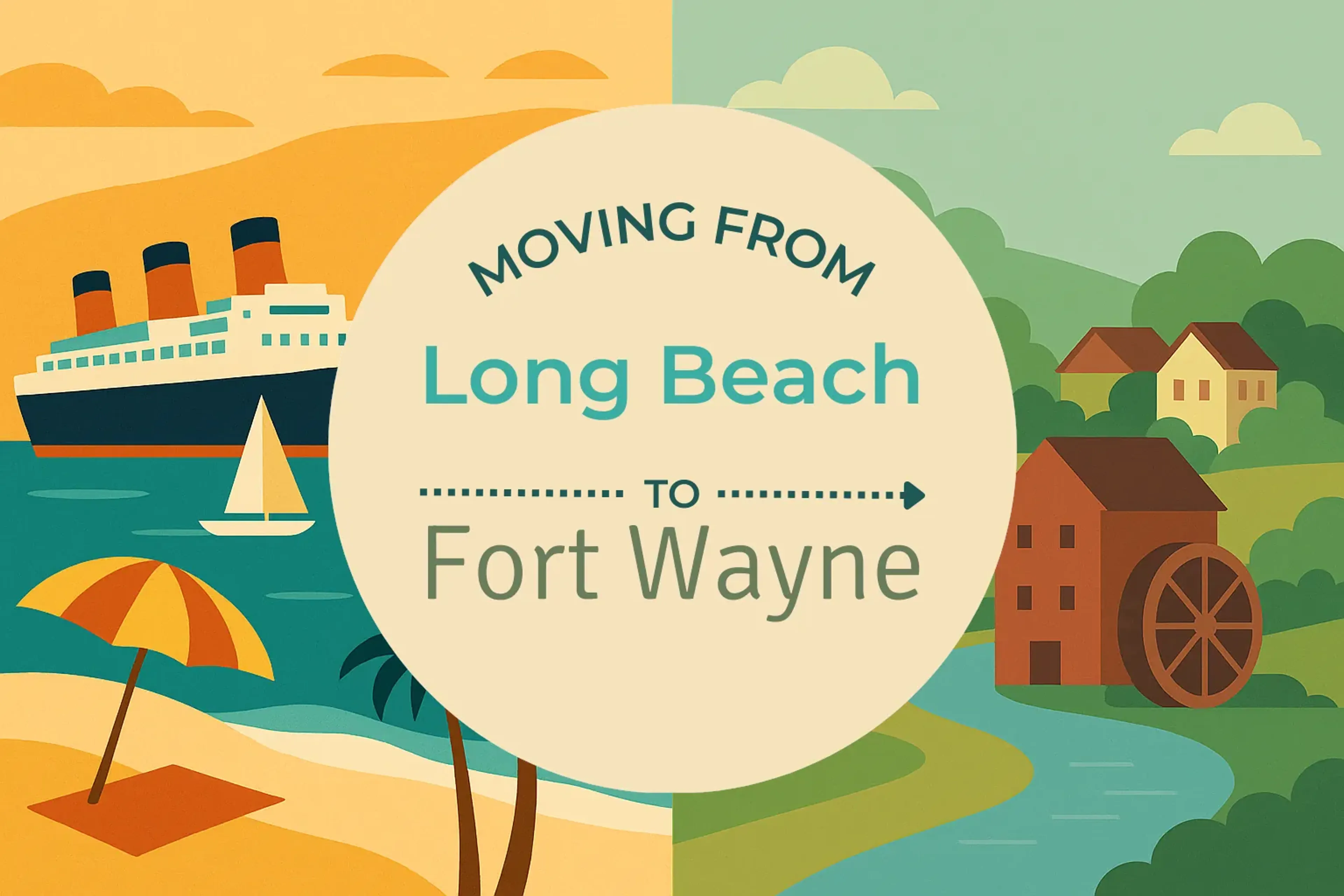 Side-by-side comparison of Long Beach to Fort Wayne moving companies