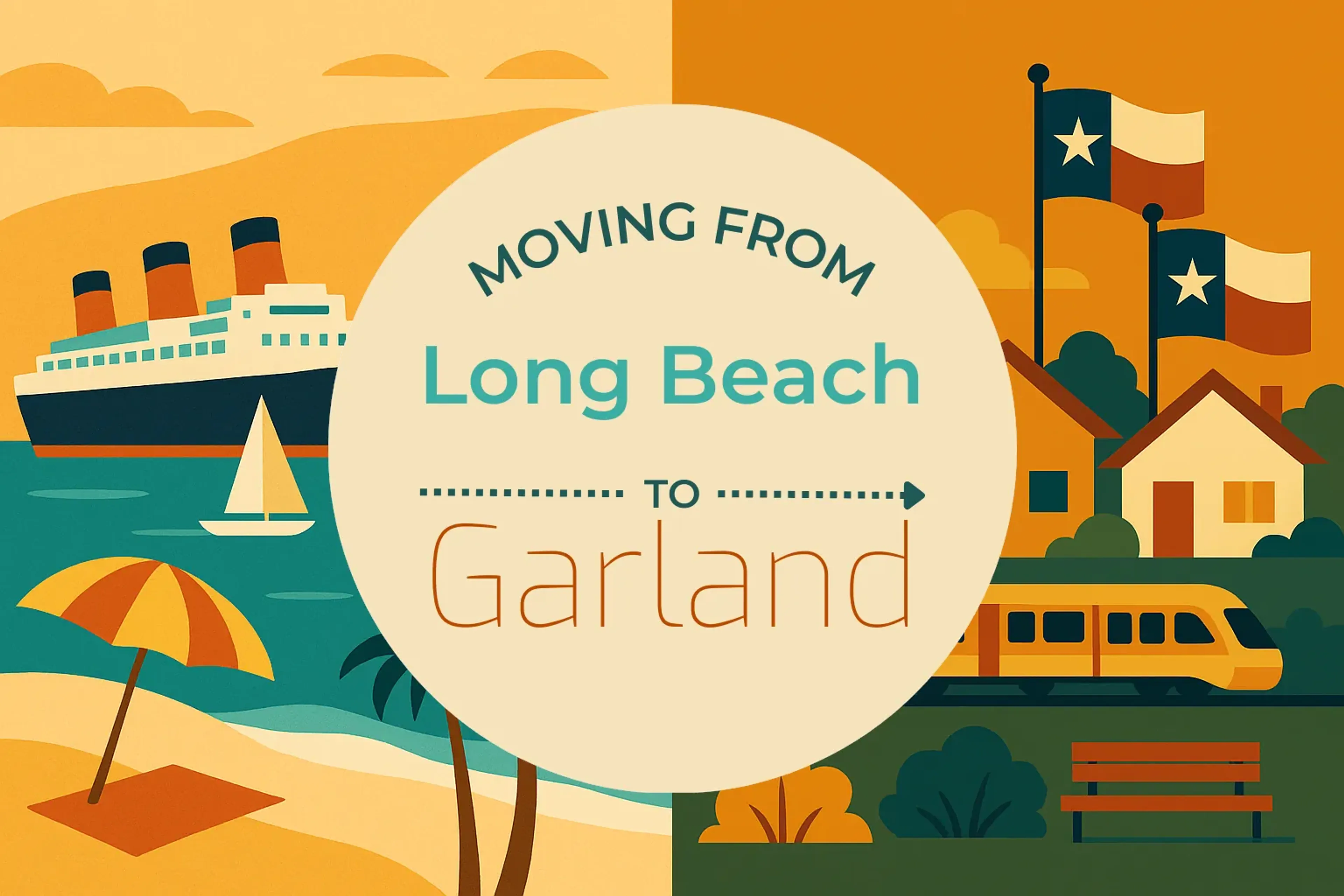 Side-by-side comparison of Long Beach to Garland moving companies