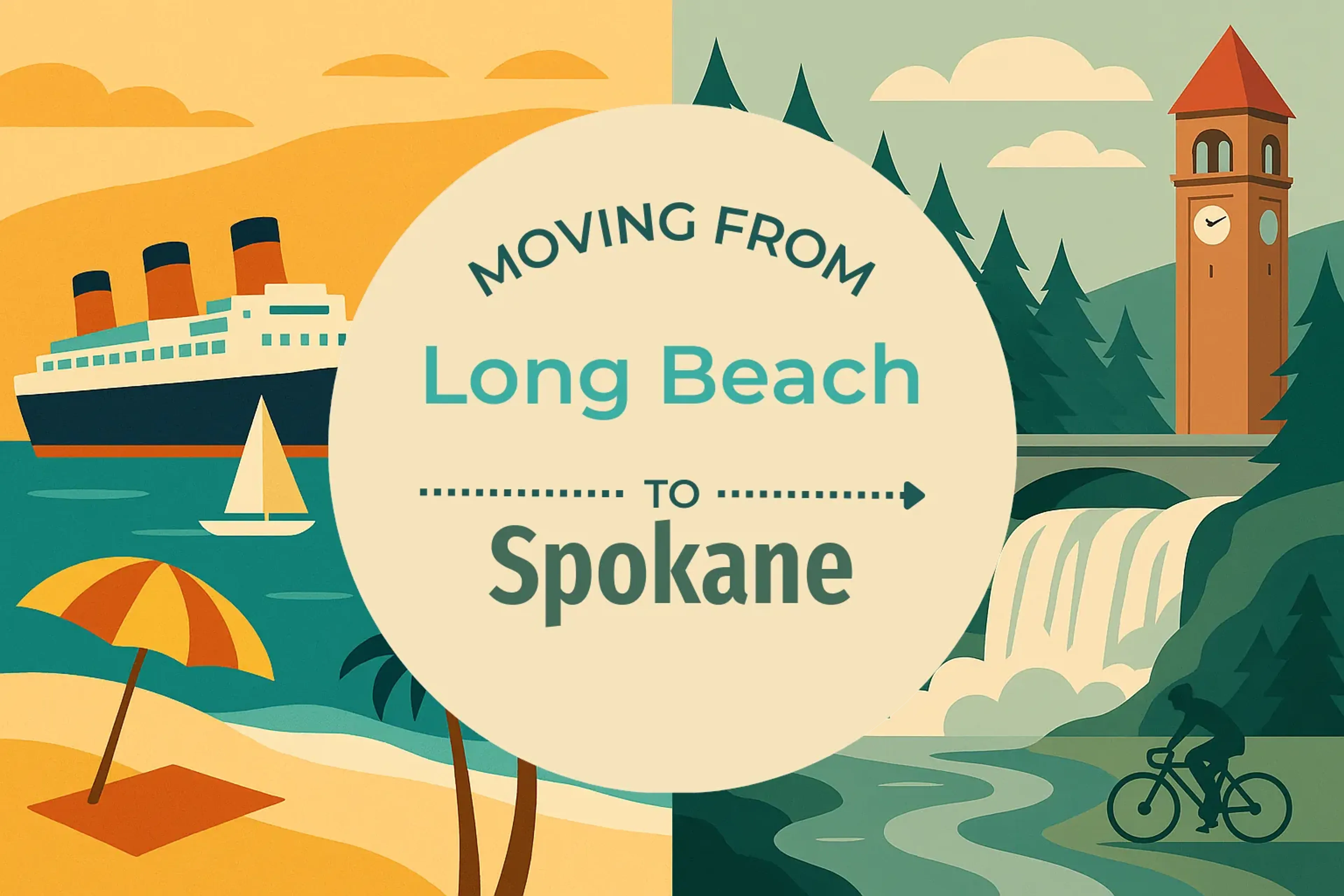 Side-by-side comparison of Long Beach to Spokane moving companies
