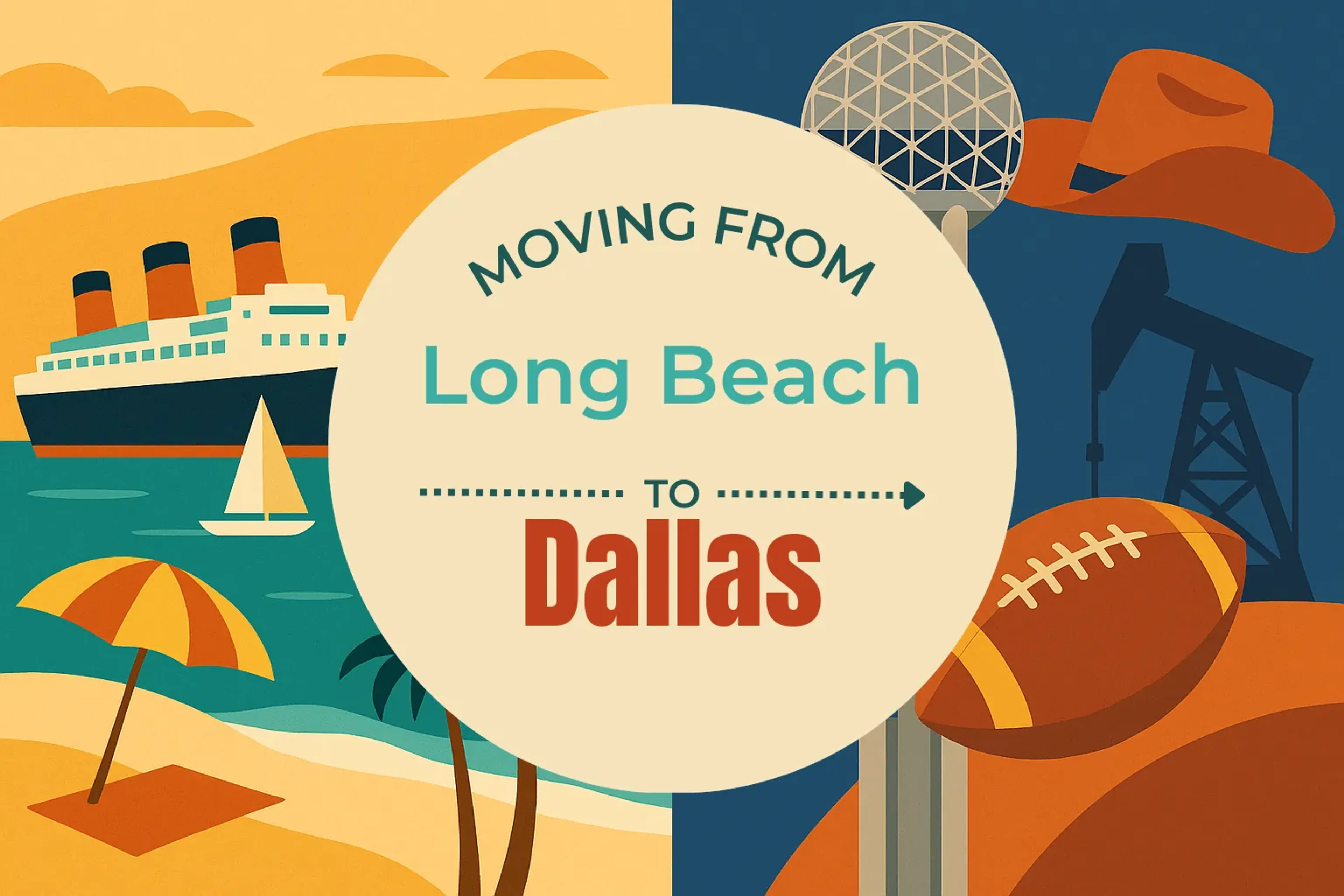 Side-by-side comparison of Long Beach to Dallas moving companies