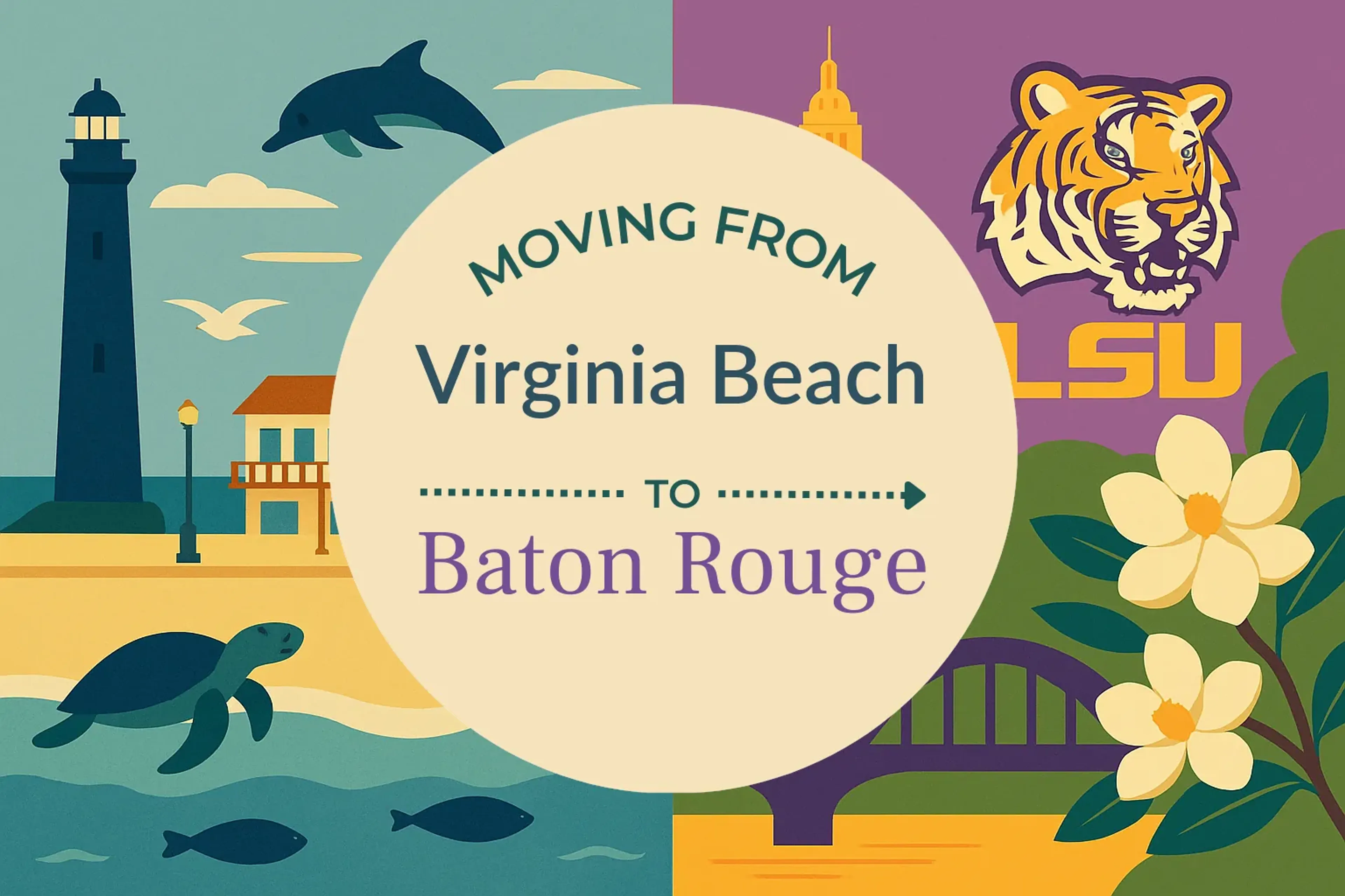 Side-by-side comparison of Virginia Beach to Baton Rouge moving companies