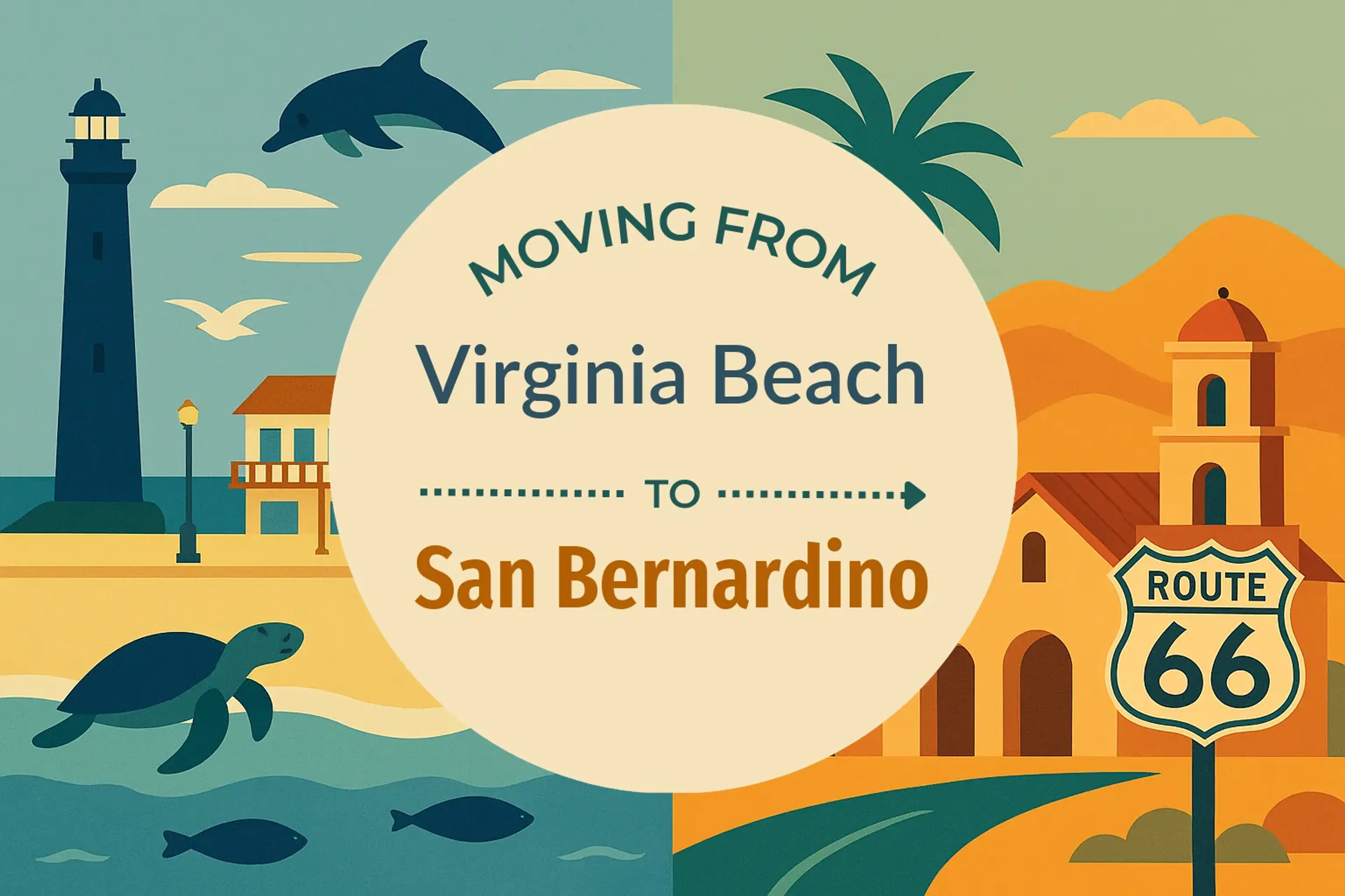 Side-by-side comparison of Virginia Beach to San Bernardino moving companies