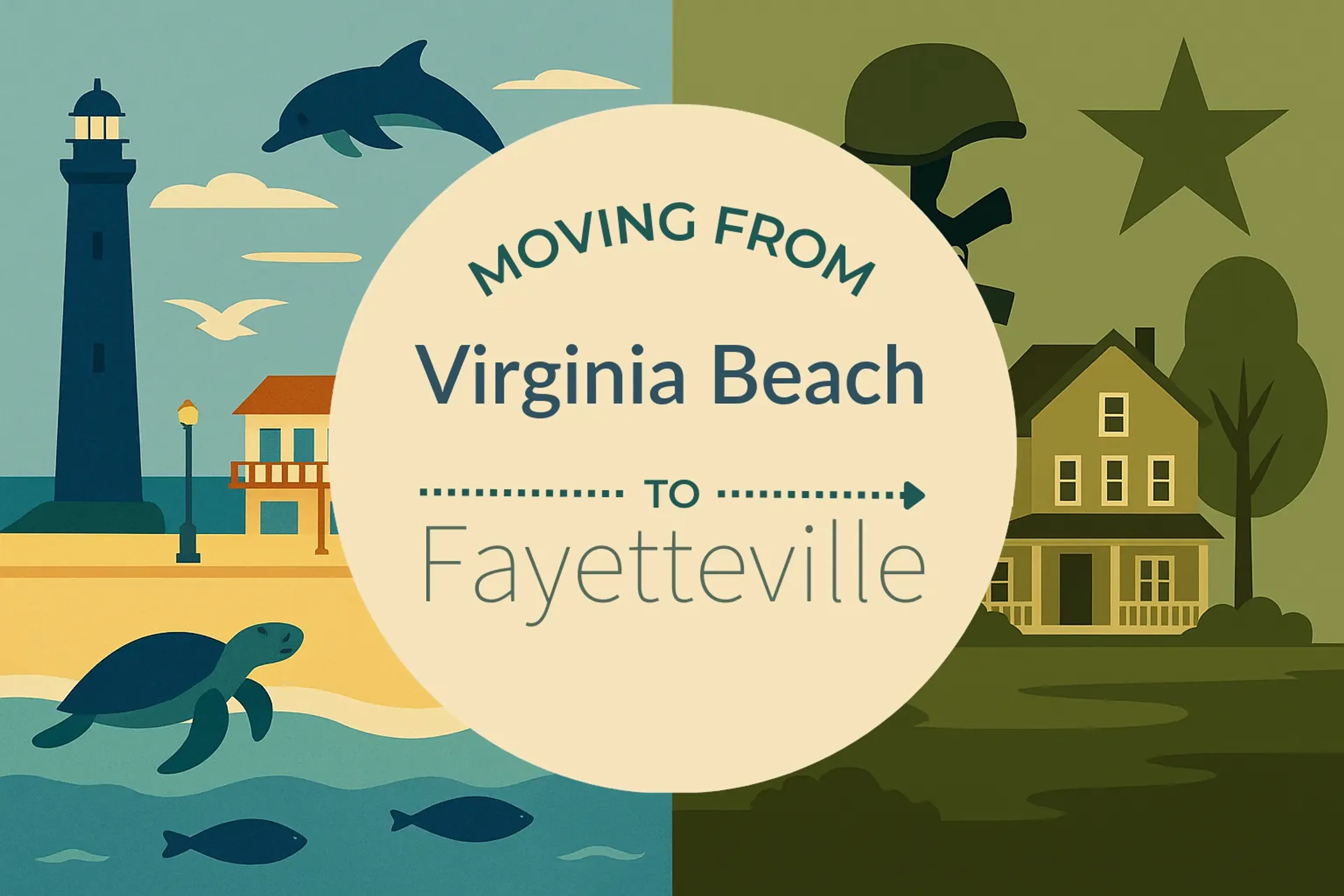 Side-by-side comparison of Virginia Beach to Fayetteville moving companies