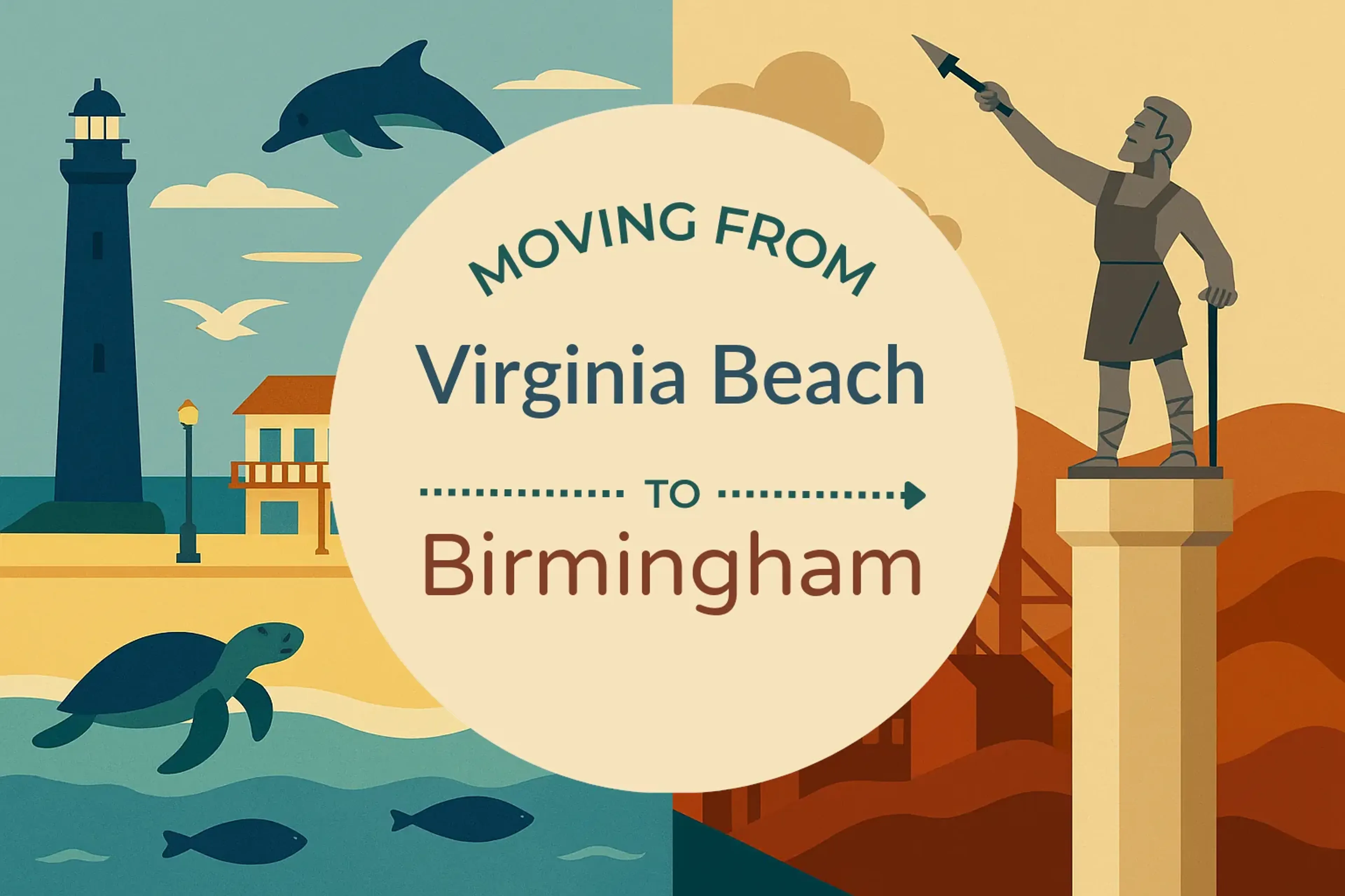Side-by-side comparison of Virginia Beach to Birmingham moving companies