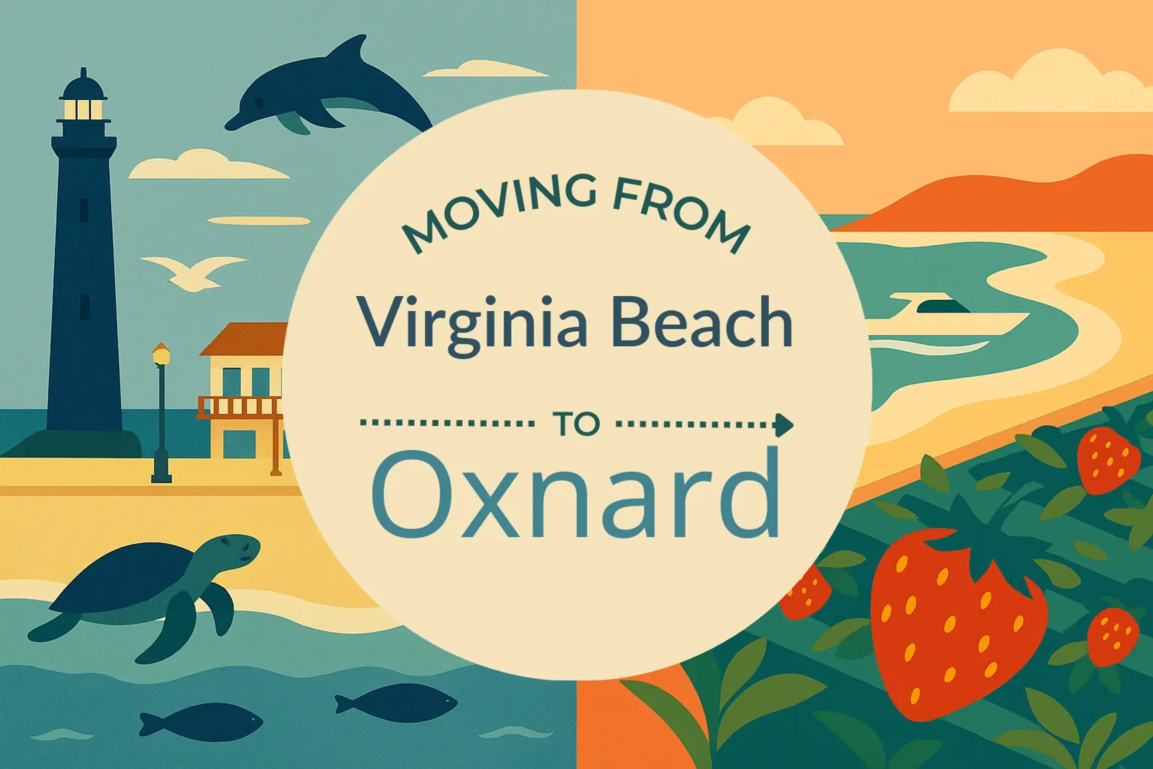 Side-by-side comparison of Virginia Beach to Oxnard moving companies