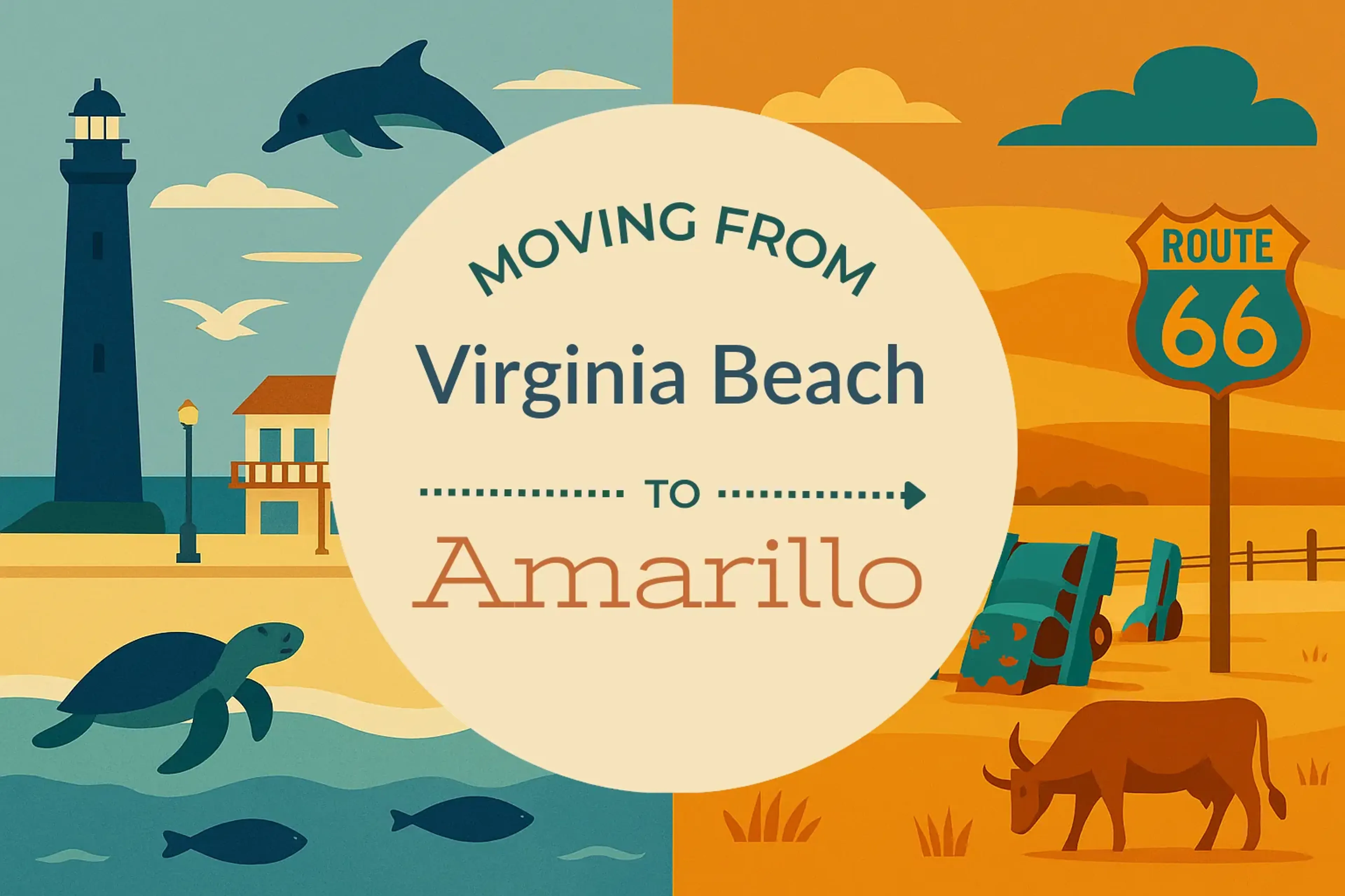 Side-by-side comparison of Virginia Beach to Amarillo moving companies