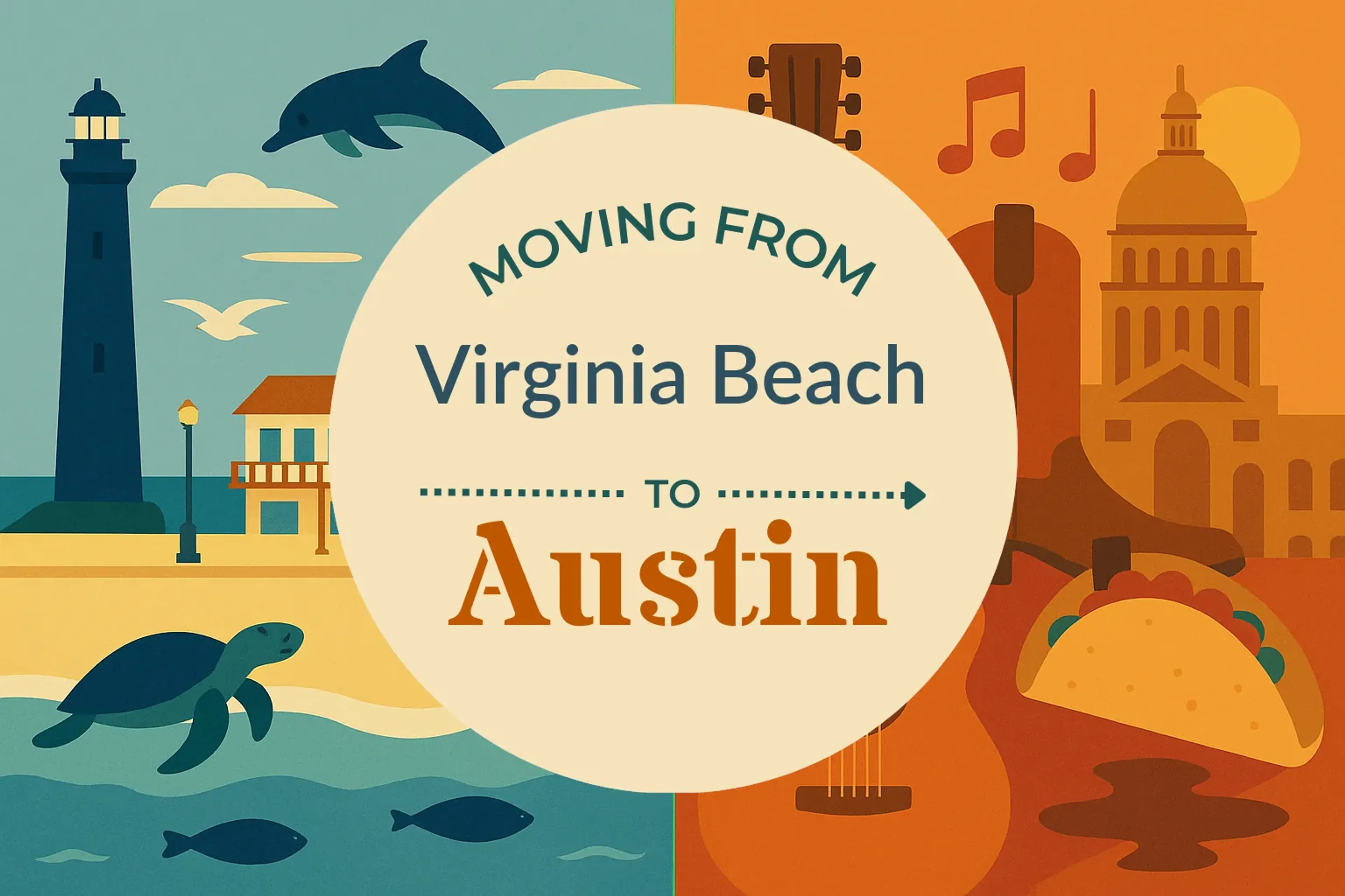Side-by-side comparison of Virginia Beach to Austin moving companies