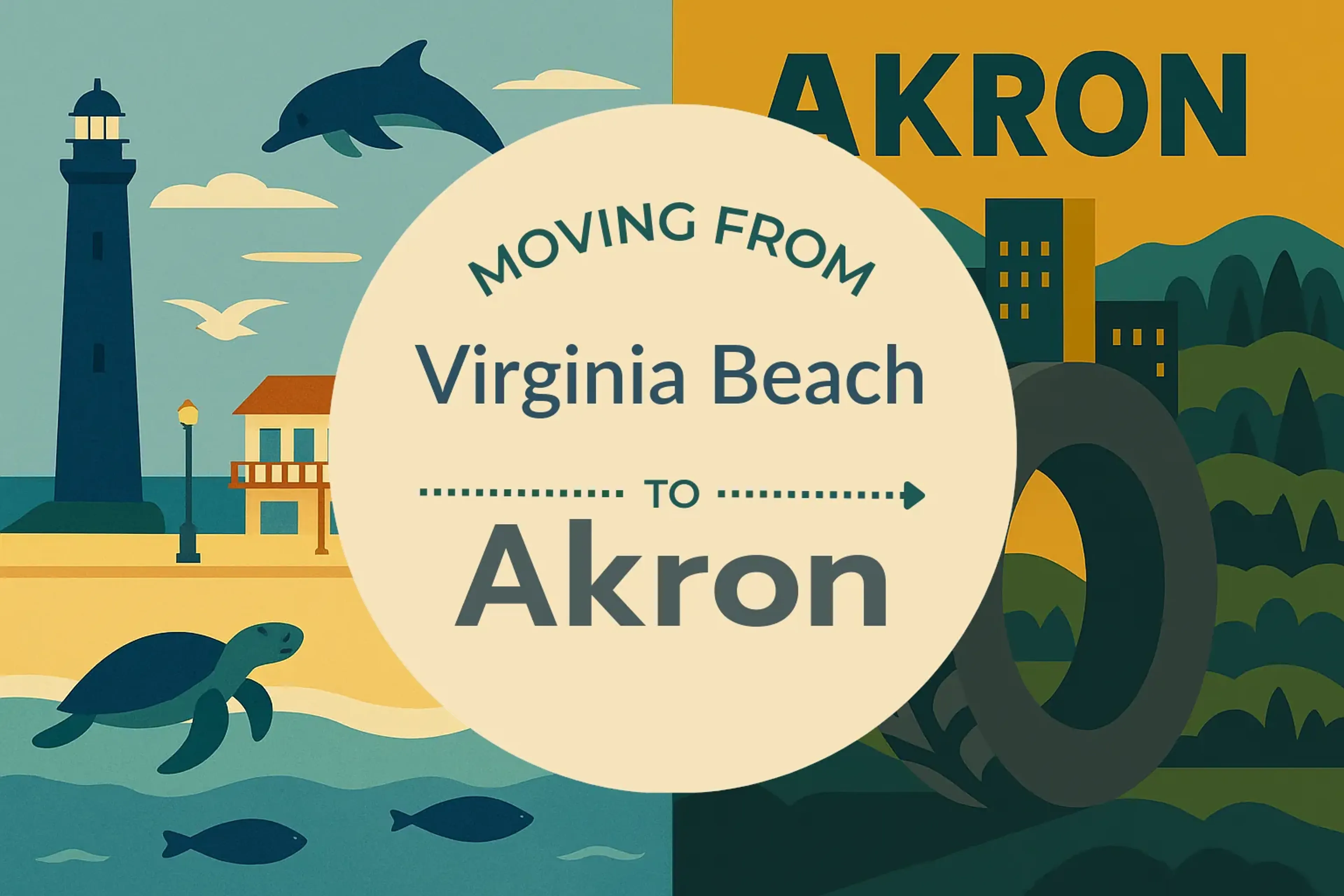 Side-by-side comparison of Virginia Beach to Akron moving companies
